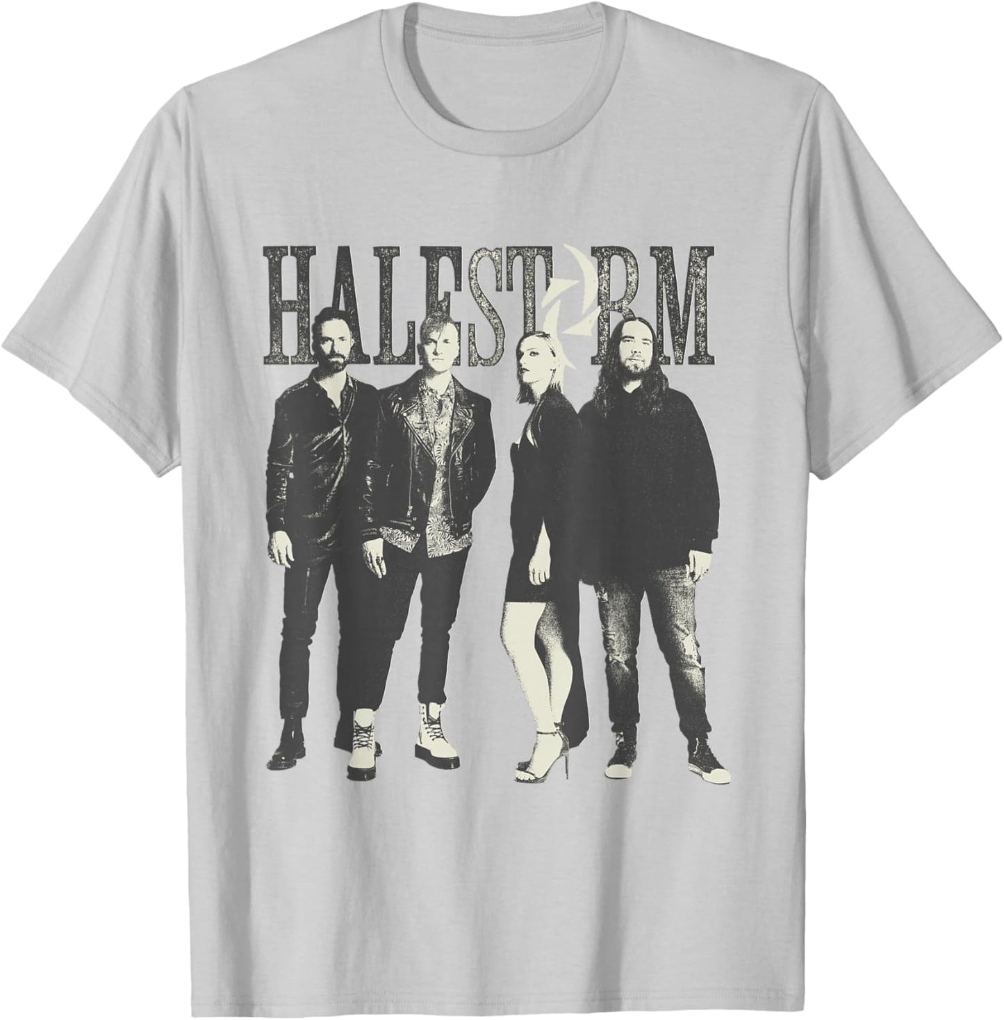 Halestorm - Distressed Band Photo T-Shirt - T-Shirt | Ash