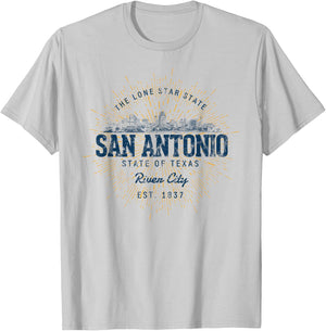 Vintage San Antonio Retro T-Shirt - T-Shirt | Ash
