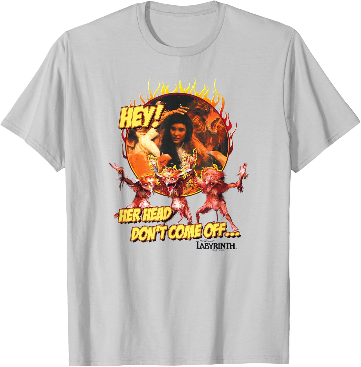 Labyrinth Head Dont Come Off T-Shirt - T-Shirt | Ash