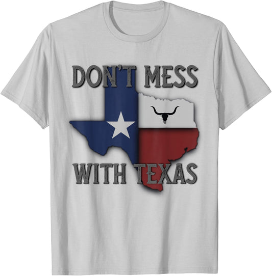 Don't Mess With Vintage Texas Longhorn Lone Star State Pride T-Shirt - T-Shirt | Ash