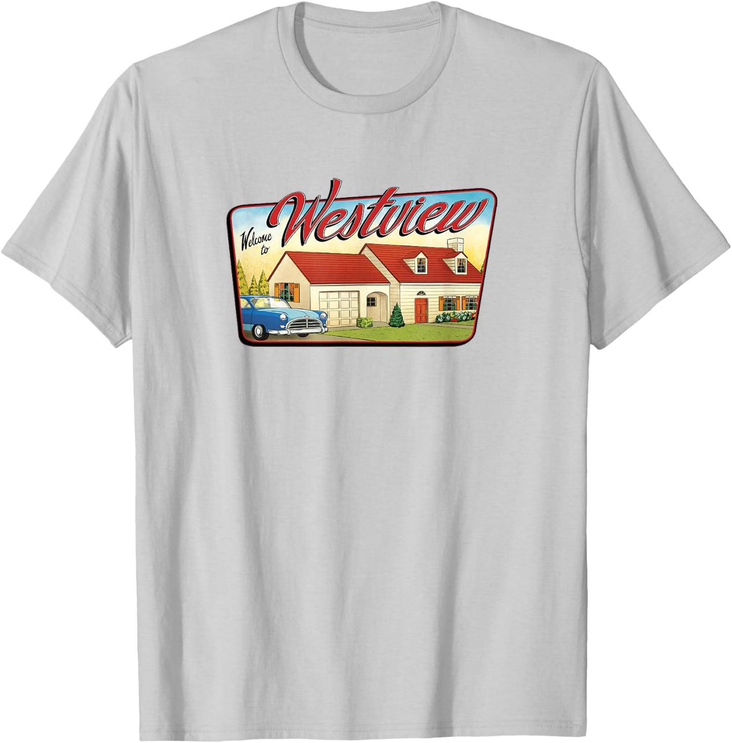 Marvel WandaVision Welcome To Westview T-Shirt - T-Shirt | Ash