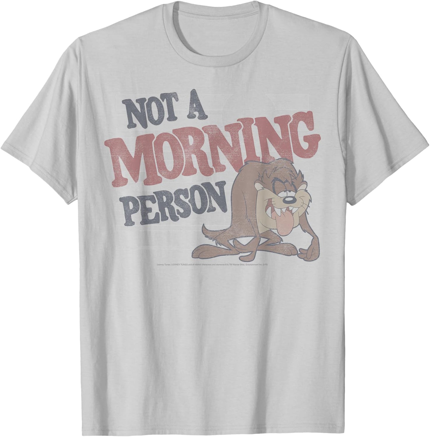 Looney Tunes Taz Not A Morning Person T-Shirt - T-Shirt | Ash