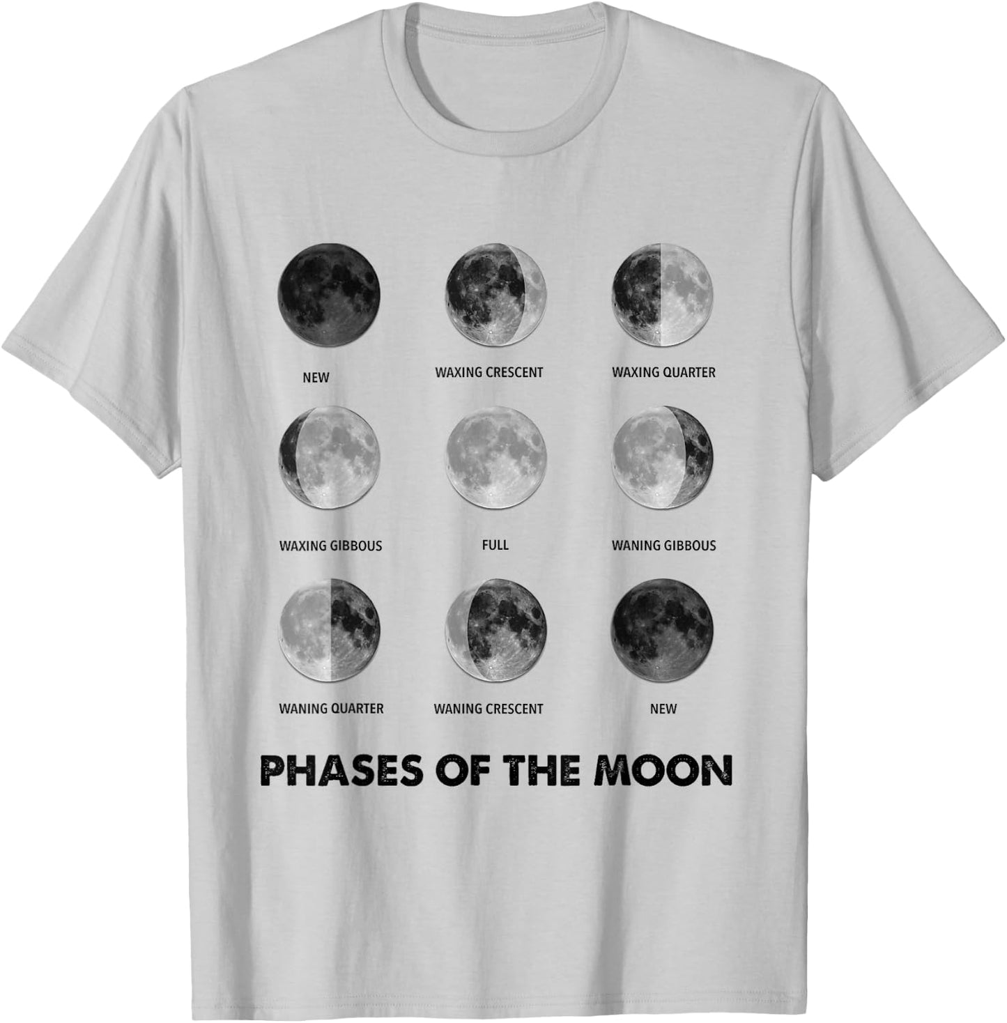 Moon Phase Moon Cycles Lunar Eclipse Lunar Cycle T-Shirt - T-Shirt | Ash