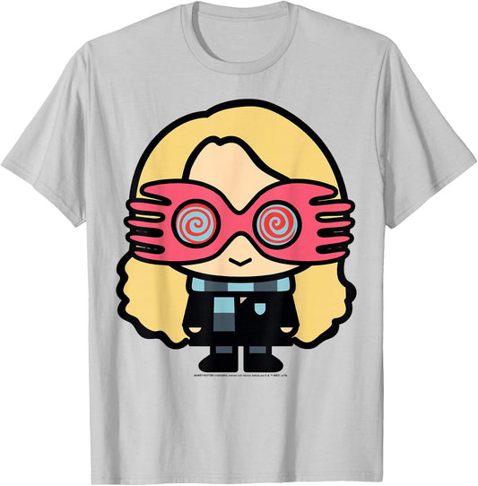 Harry Potter Luna Lovegood Cute Cartoon Style Portrait T-Shirt - T-Shirt | Ash