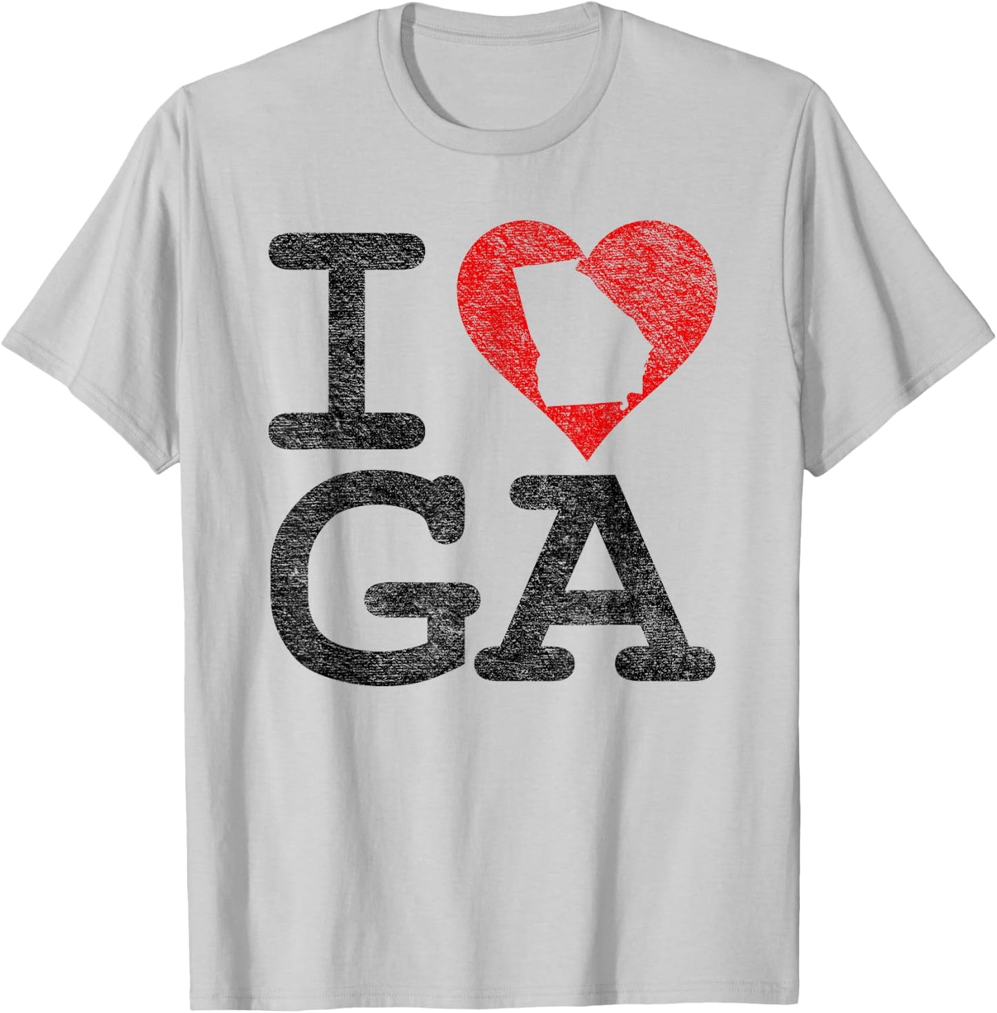 I Love Georgia I Heart Ga Atlanta Peach State T-Shirt - T-Shirt | Ash