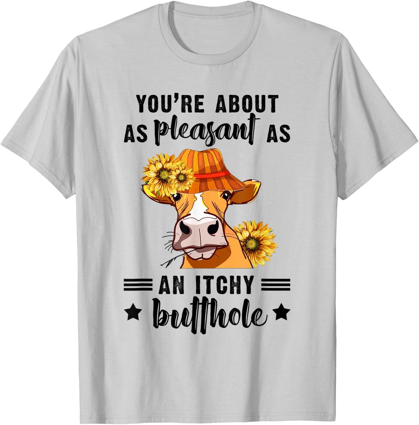 You're About As Pleasant As An Itchy Butthole T-Shirt - T-Shirt | Ash