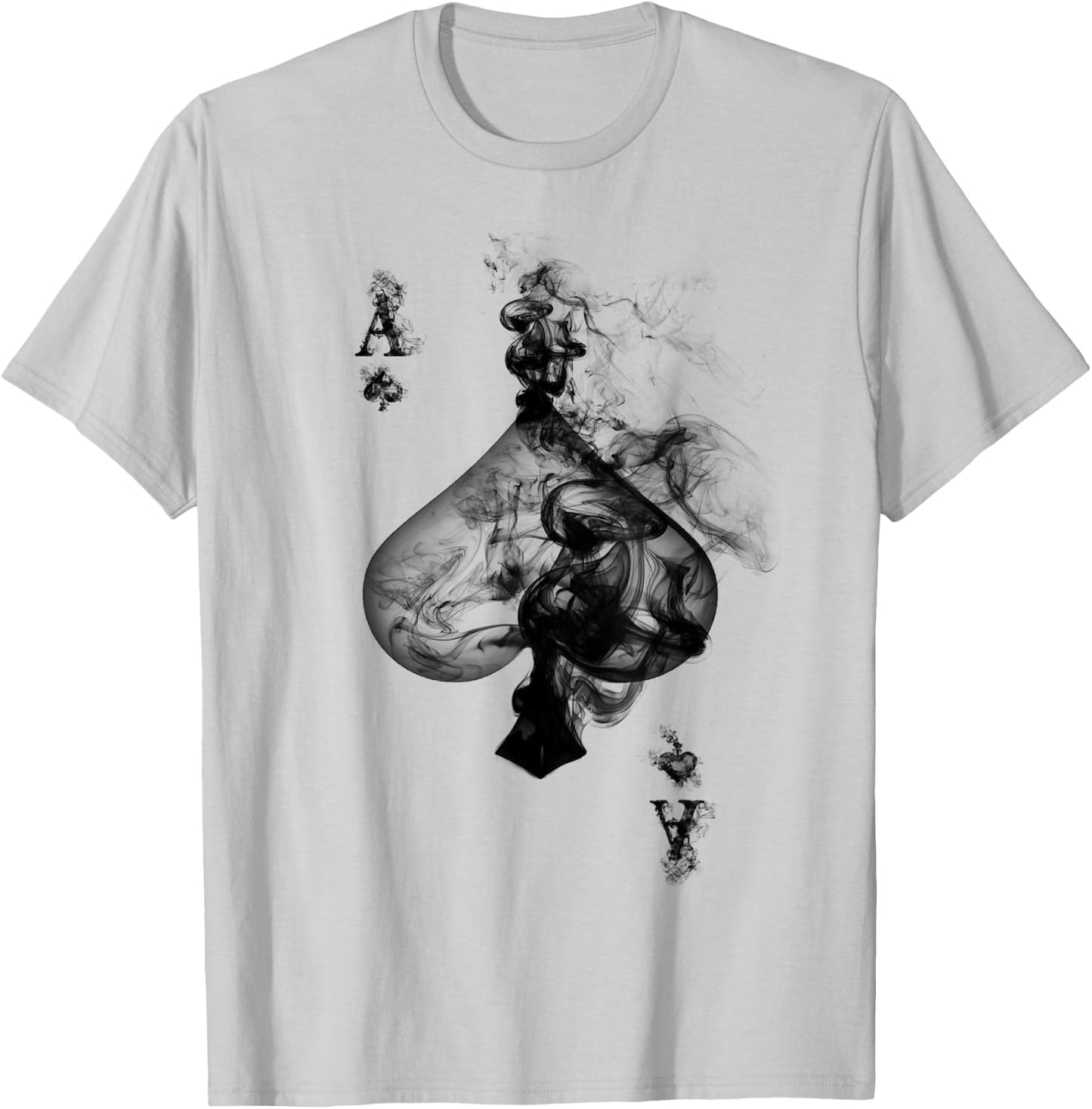 Ace of Spades - Smoke - for Card Players T-Shirt - T-Shirt | Ash