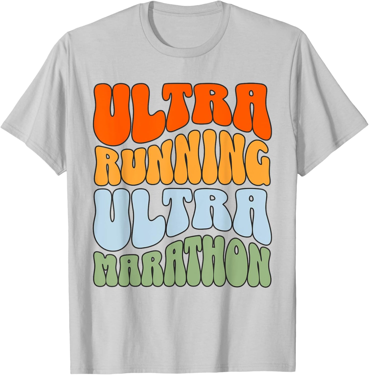 Ultramarathon Ultra Running Retro Ultra Marathon Runner T-Shirt - T-Shirt | Ash