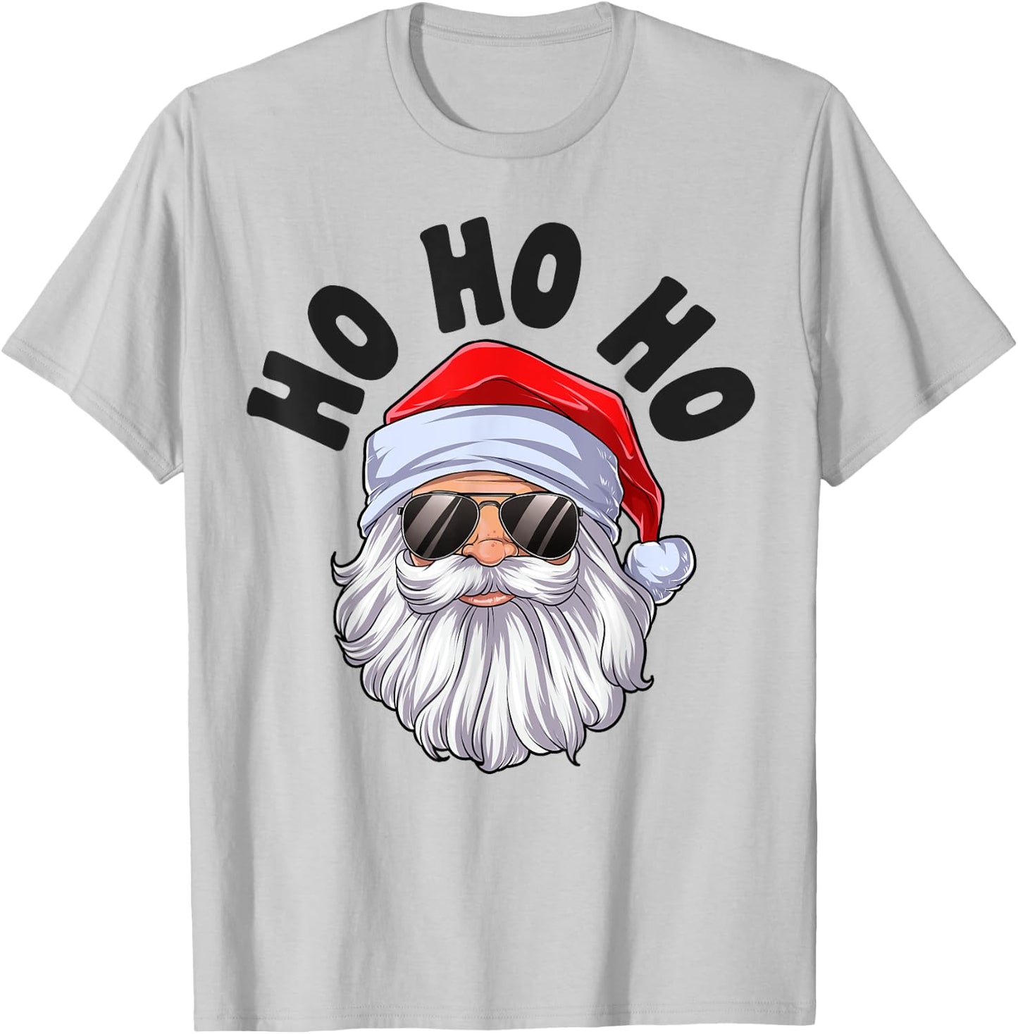 Ho Ho Ho Christmas Santa Funny Xmas Boys Girls Sunglasses T-Shirt - T-Shirt | Ash