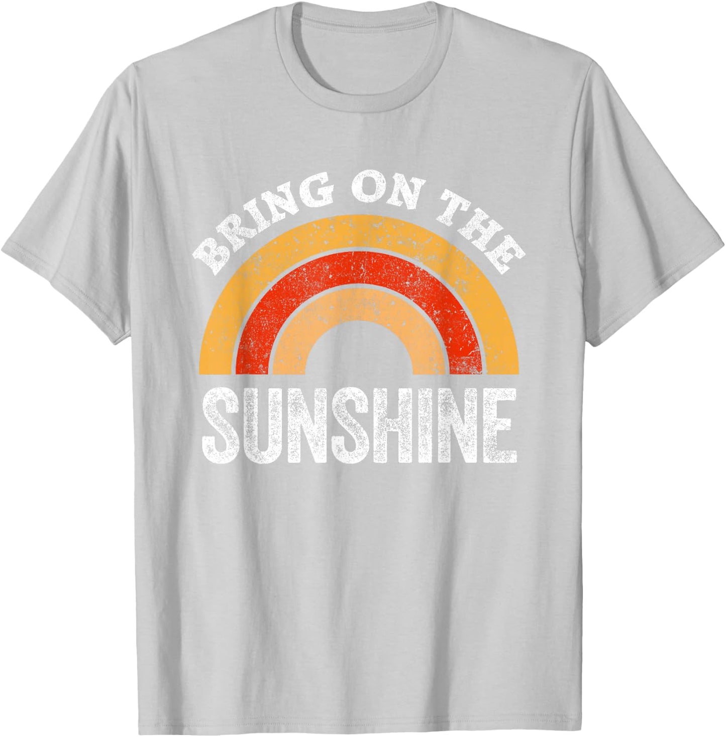 Bring On The Sunshine Vintage Rainbow Top Sunshine Small T-Shirt - T-Shirt | Ash
