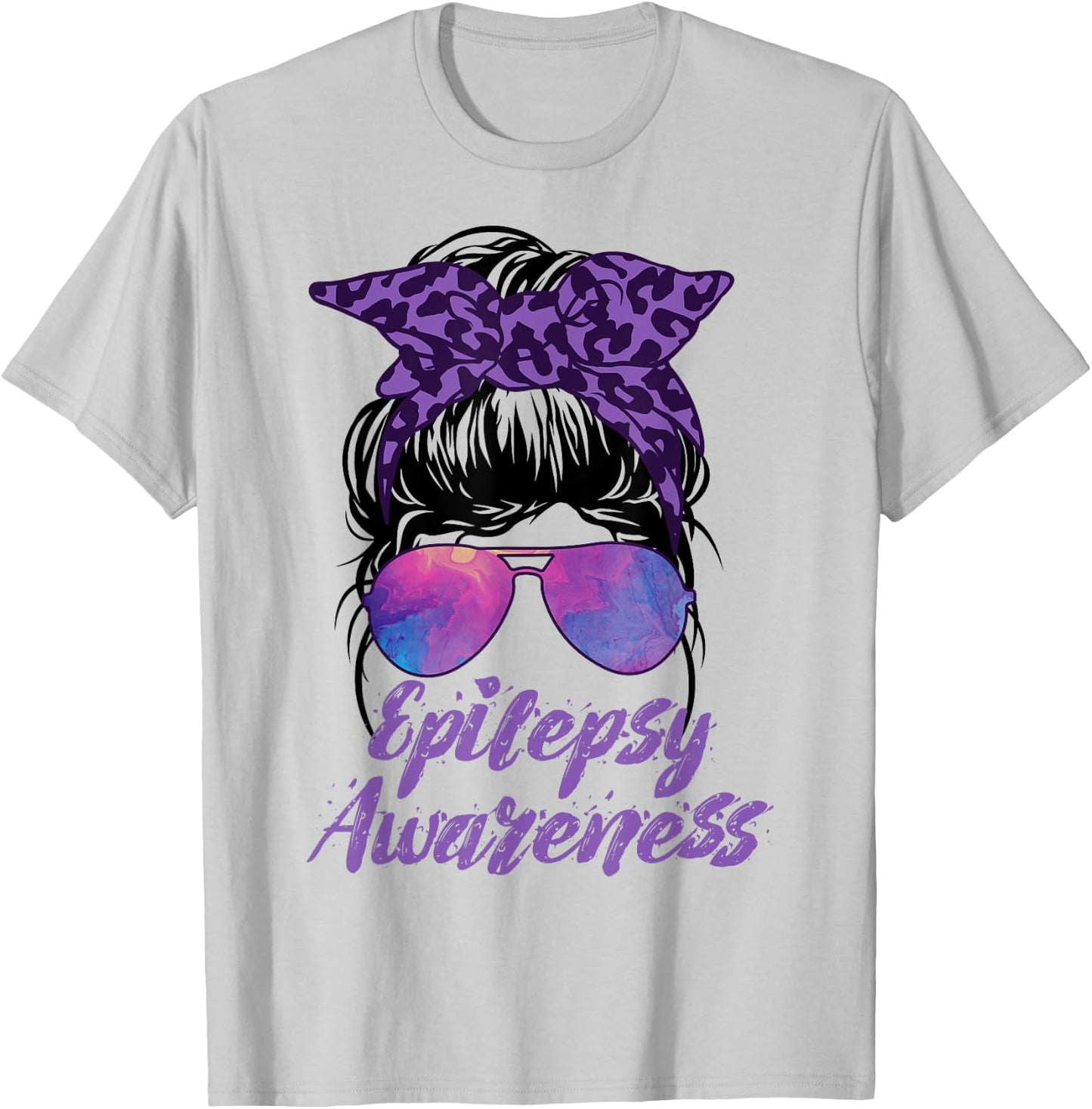 I Wear Purple For Epilepsy Awareness T-Shirt - T-Shirt | Ash