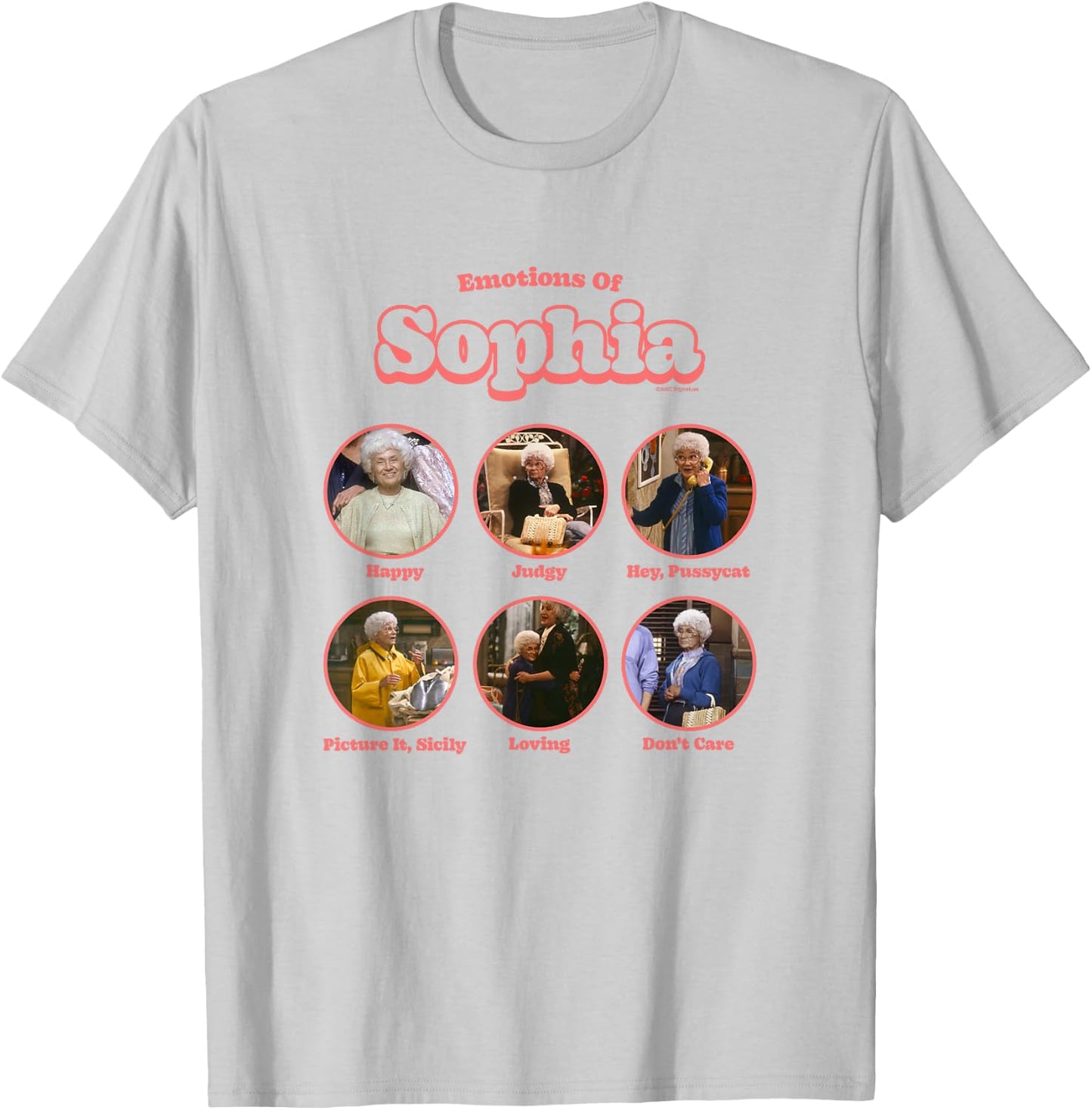 The Golden Girls Iconic Emotions of Sophia Vintage Portraits T-Shirt - T-Shirt | Ash