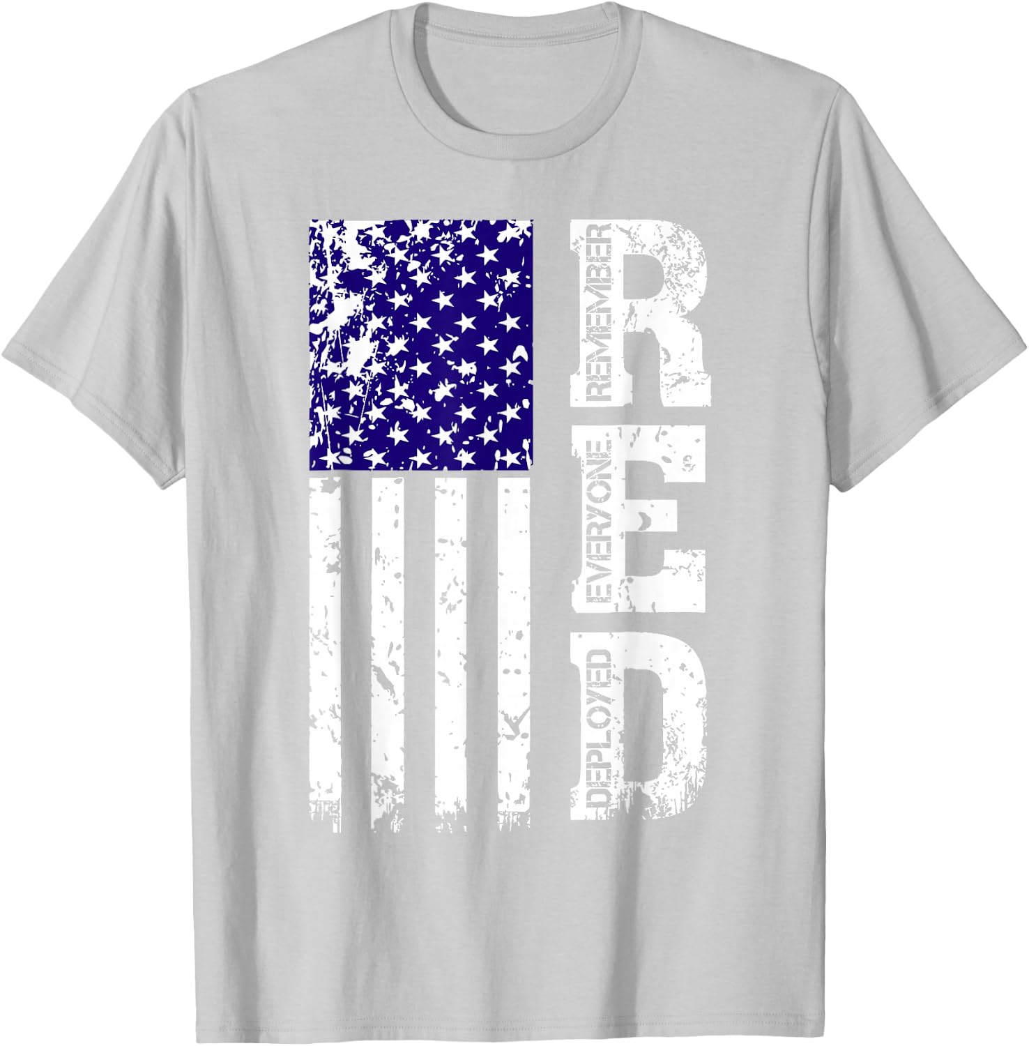 R.E.D. Remember Everyone Deployed Red Friday T-Shirt - T-Shirt | Ash