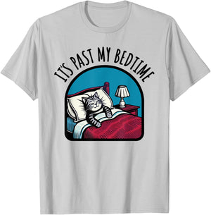 Its past my bedtime sleepy cat nap T-Shirt - T-Shirt | Ash