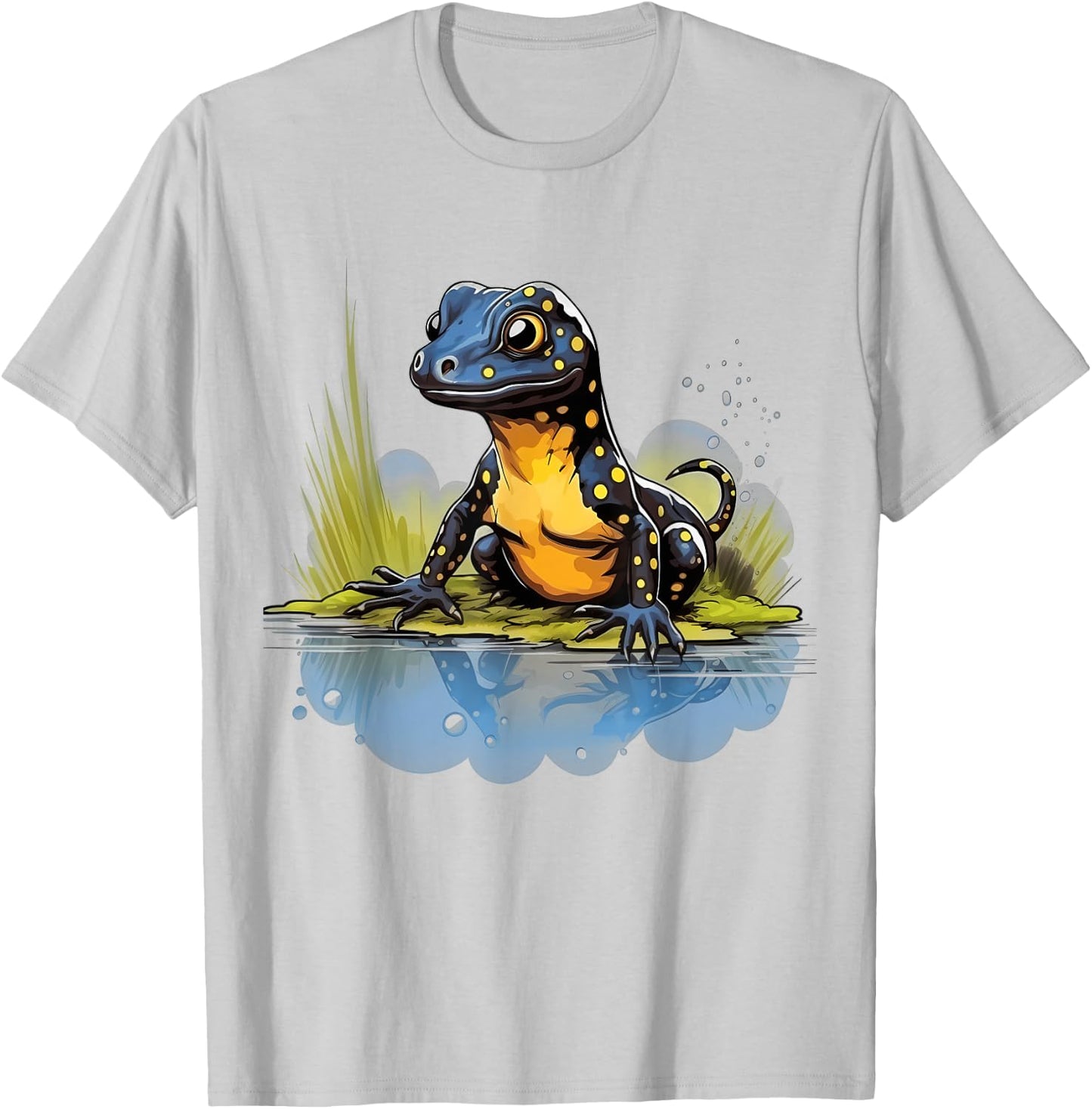 Retro Style Spotted Salamander T-Shirt - T-Shirt | Ash