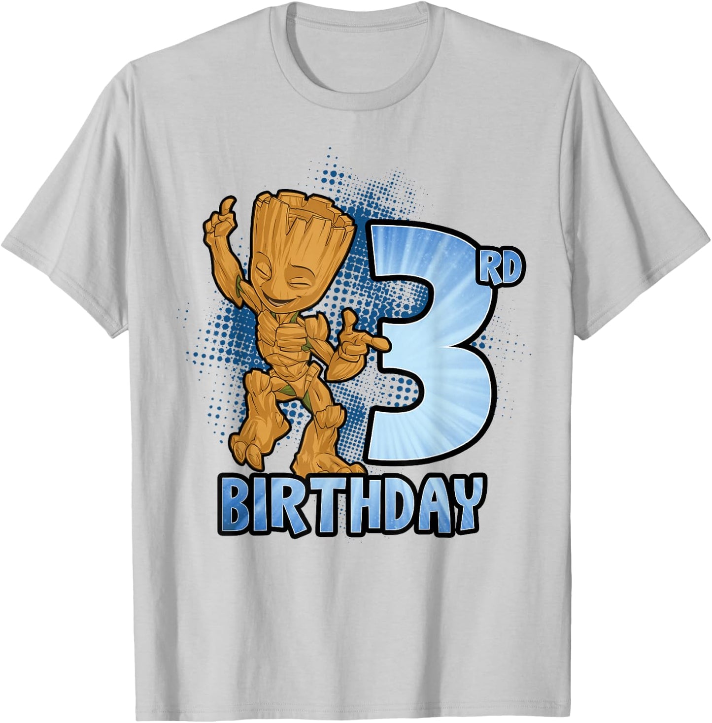 Marvel Guardians Of The Galaxy Baby Groot 3rd Birthday T-Shirt - T-Shirt | Ash