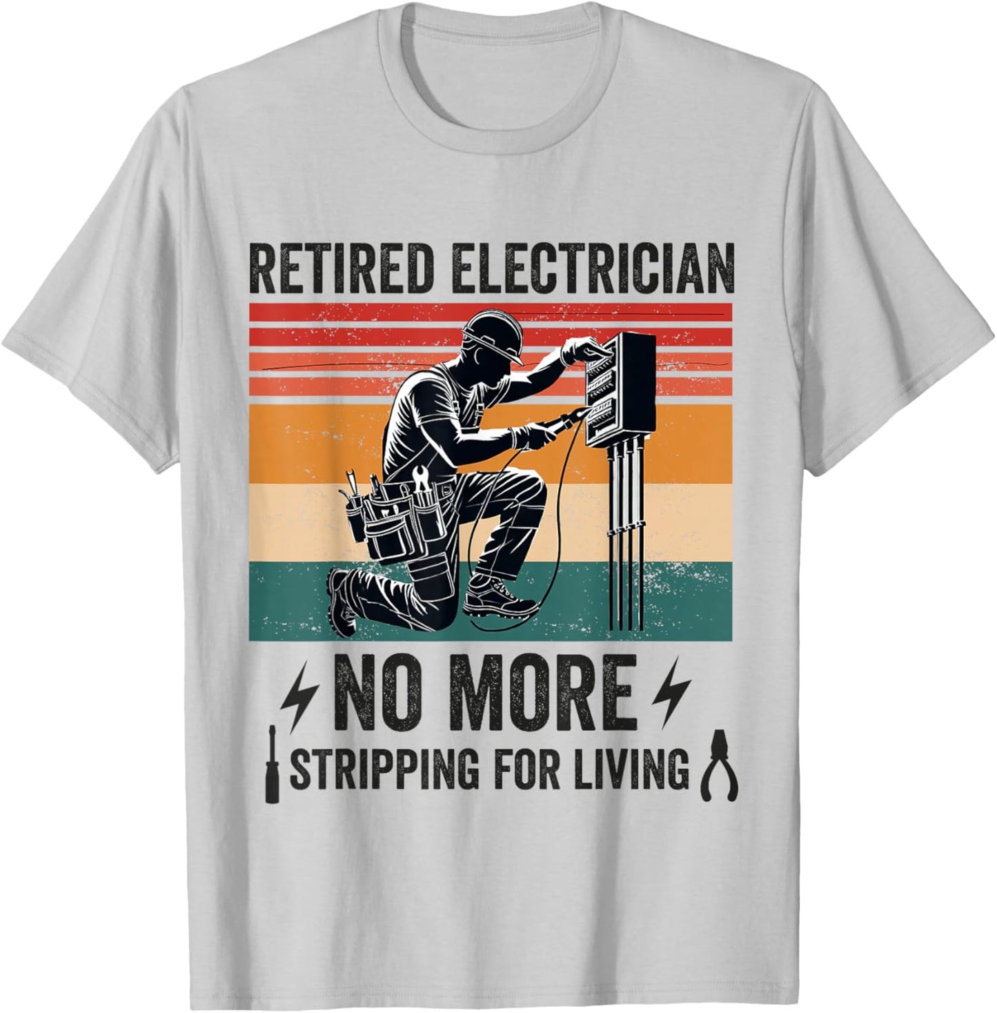 Retired Electrician Retiring Electrical Engineer Retirement T-Shirt - T-Shirt | Ash