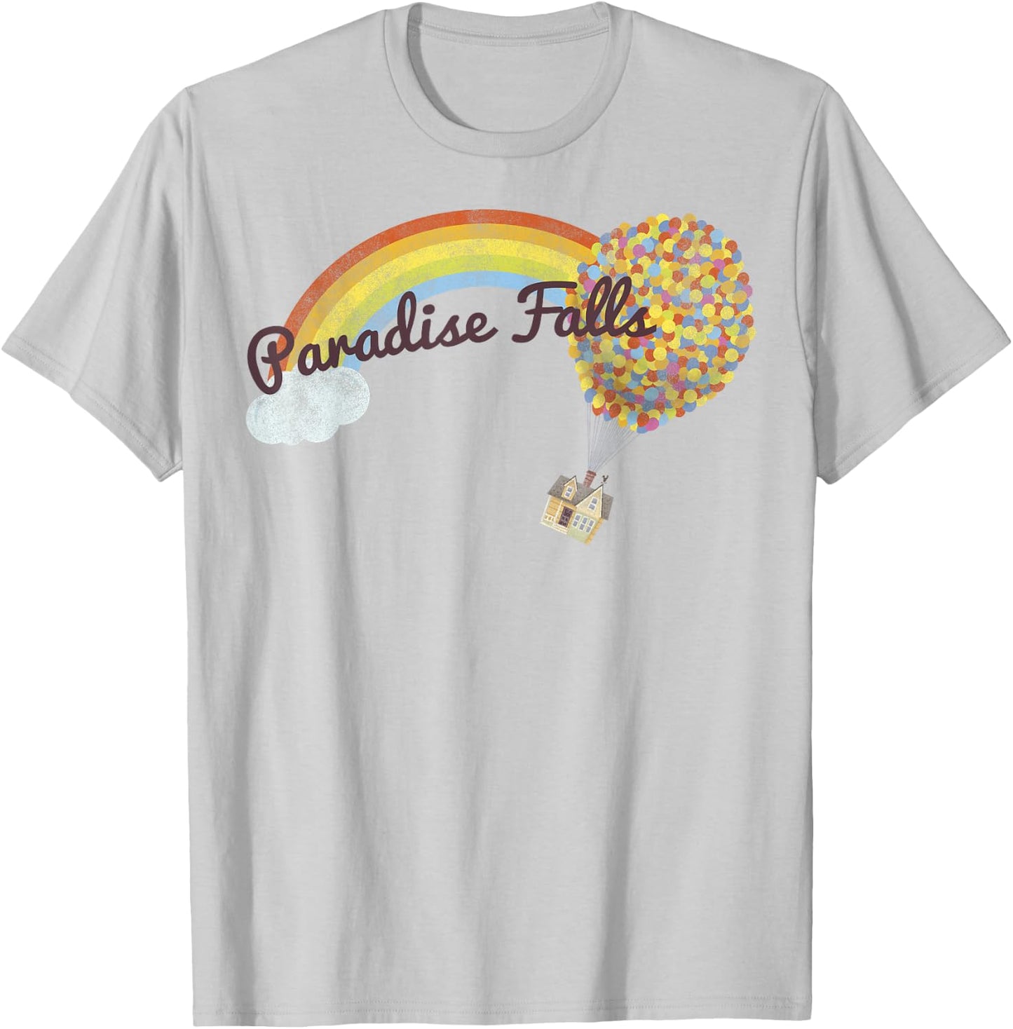 Disney Pixar Up Paradise Falls Rainbow Small T-Shirt - T-Shirt | Ash