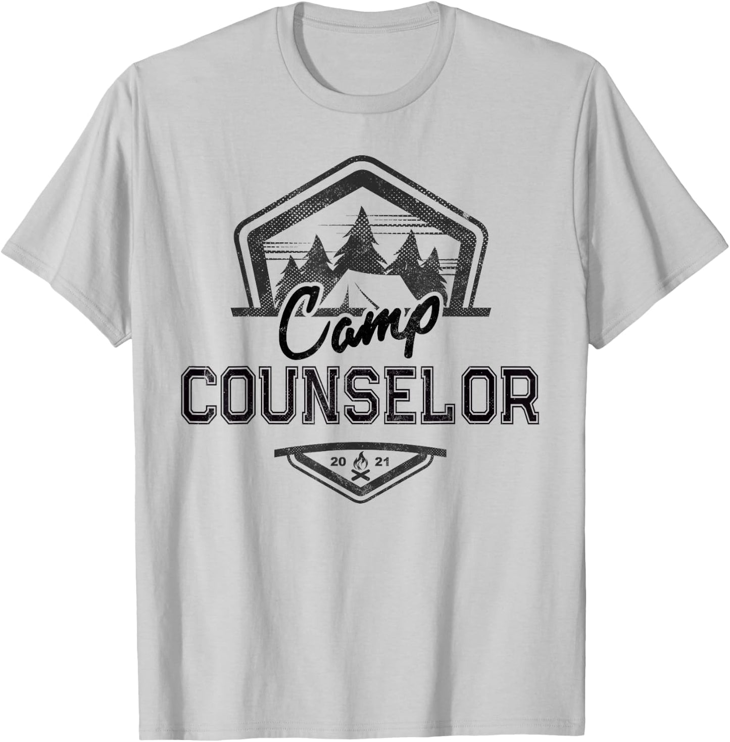 Vintage CAMP COUNSELOR Campground King Crew Teacher Squad Men Women T-Shirt - T-Shirt | Ash
