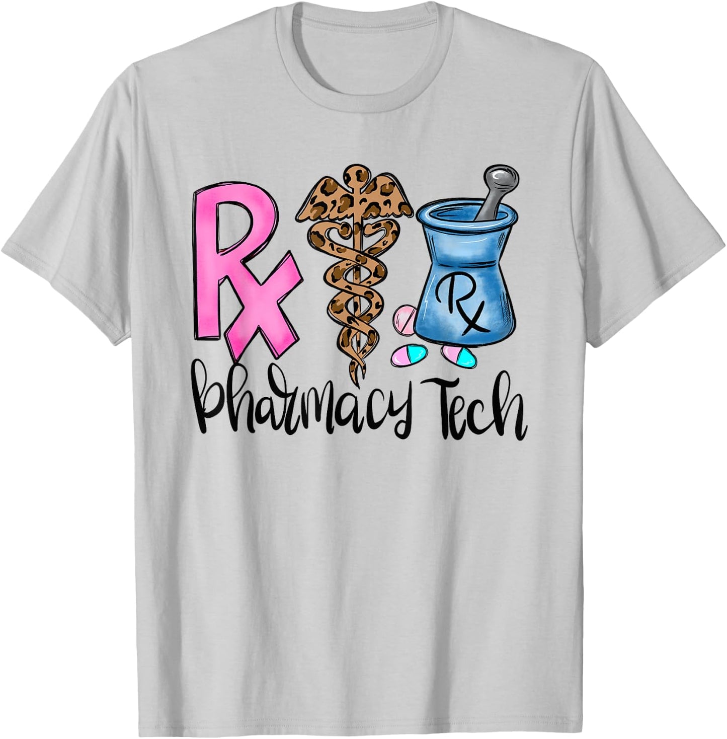 Pharmacy Tech CPhT Funny Pharmacist Assistant PTCE Squad T-Shirt - T-Shirt | Ash