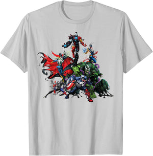 Marvel Spider-Man Maximum Venom Avengers Venomized Small T-Shirt - T-Shirt | Ash