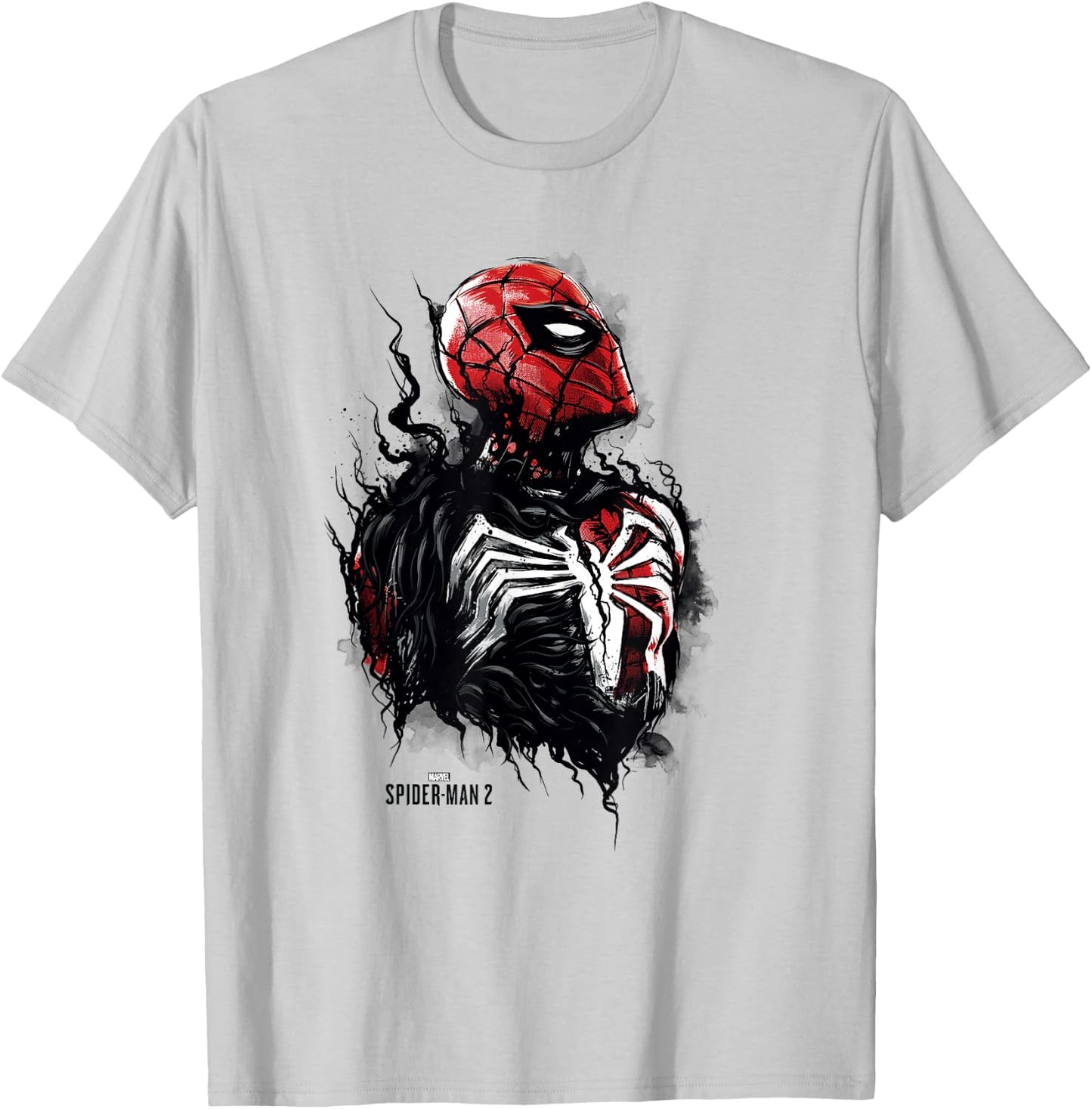 Marvel Spider-Man 2 Black Suit Peter Parker Overtaking T-Shirt - T-Shirt | Ash