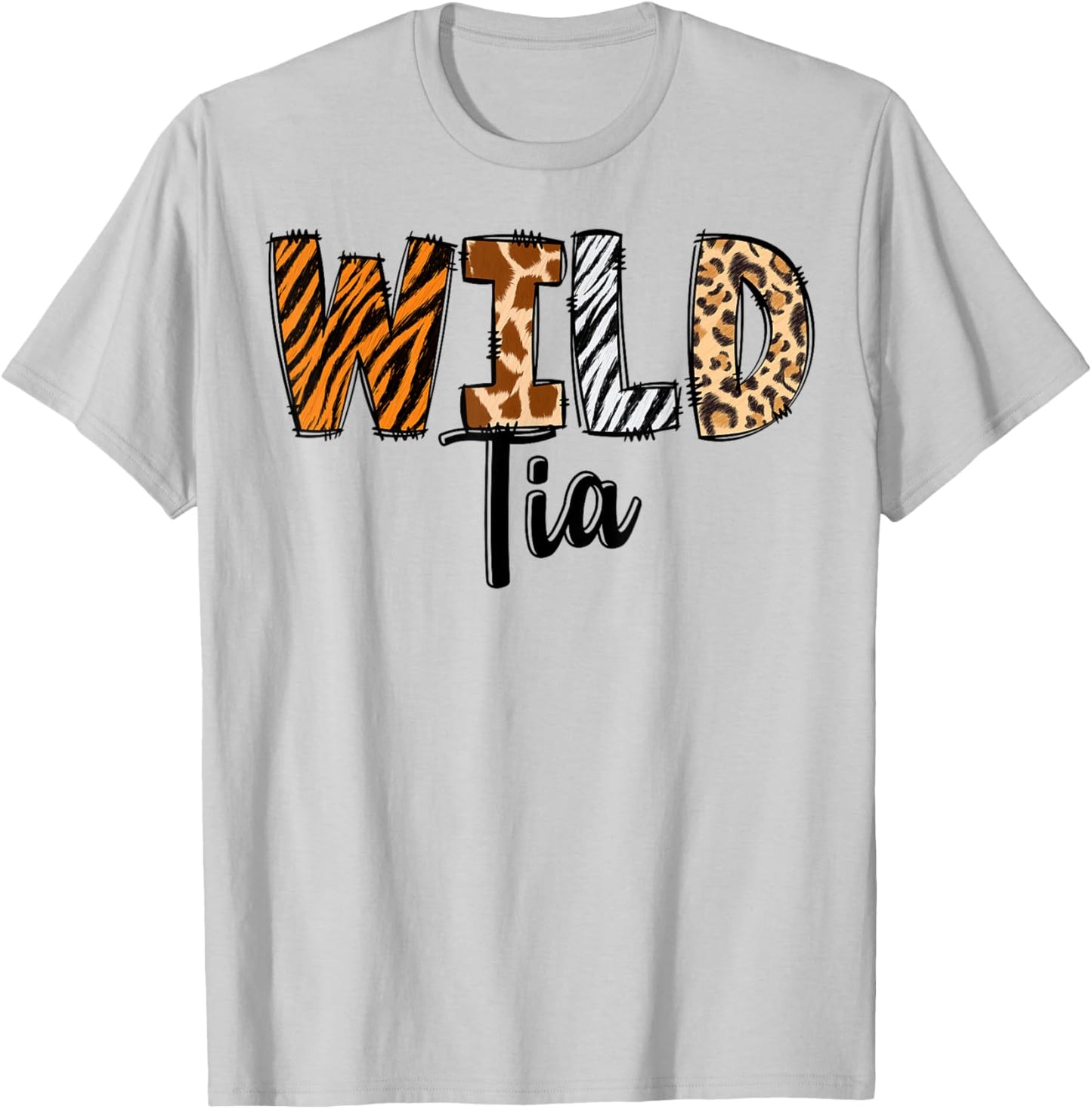 Wild Tia Zoo Born Two Be Wild B-day Safari Jungle Animal T-Shirt - T-Shirt | Ash