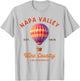 Napa Valley Travel Trip Wine Country California Air Balloon T-Shirt - T-Shirt | Ash