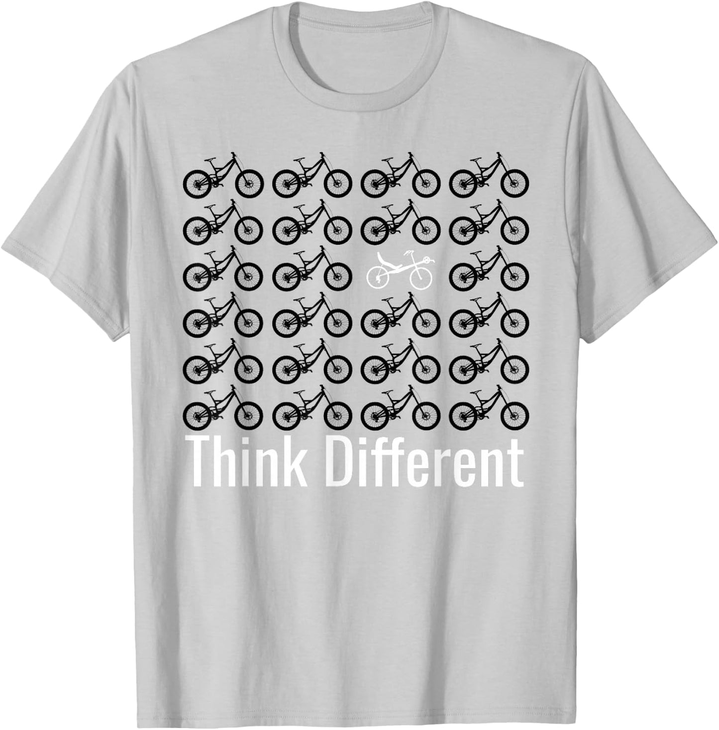 Recumbent Bike Bicycle Cycling T-Shirt - T-Shirt | Ash