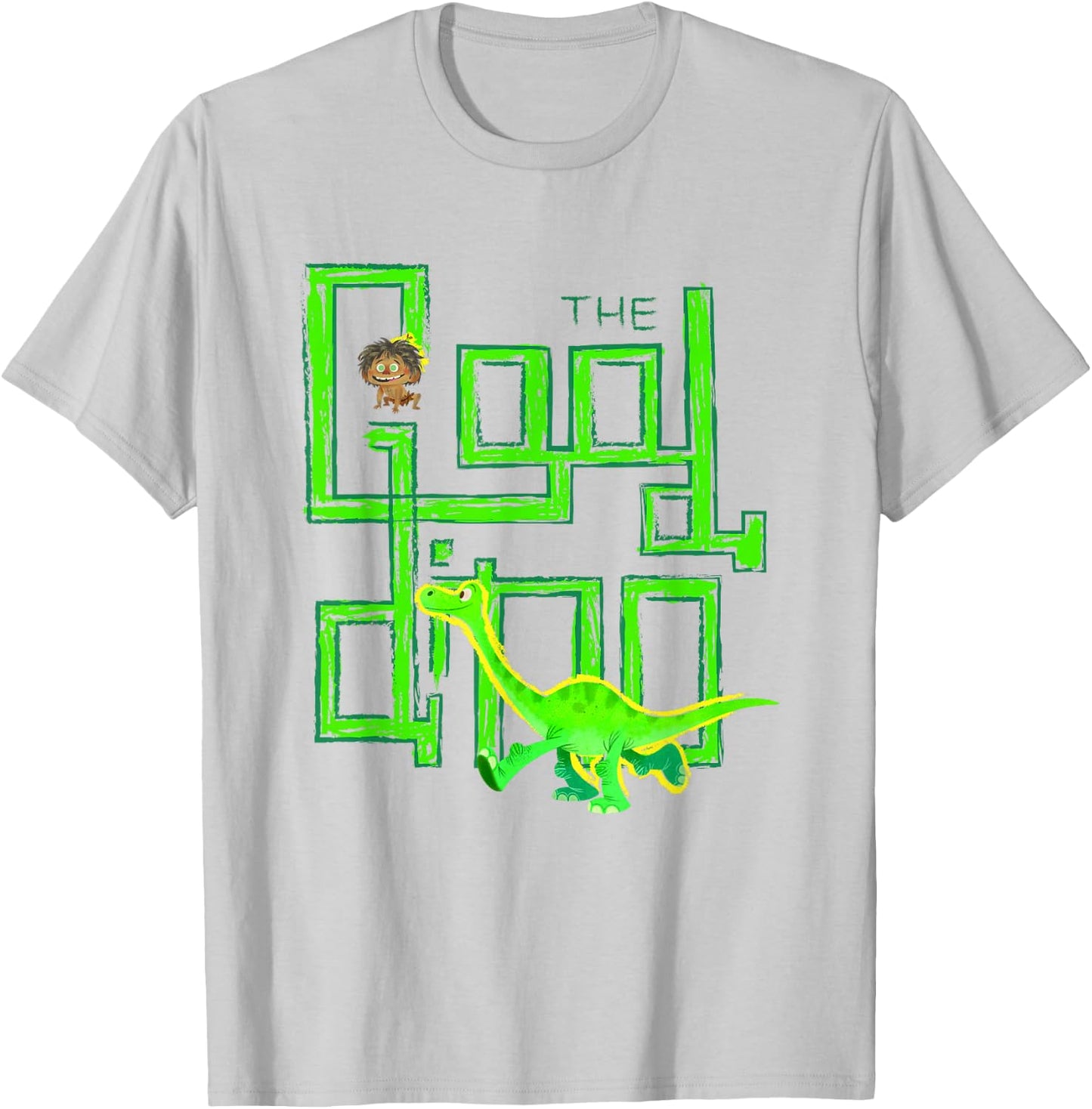 Disney Pixar The Good Dinosaur Good Dino Arlo Spot Text Logo T-Shirt - T-Shirt | Ash