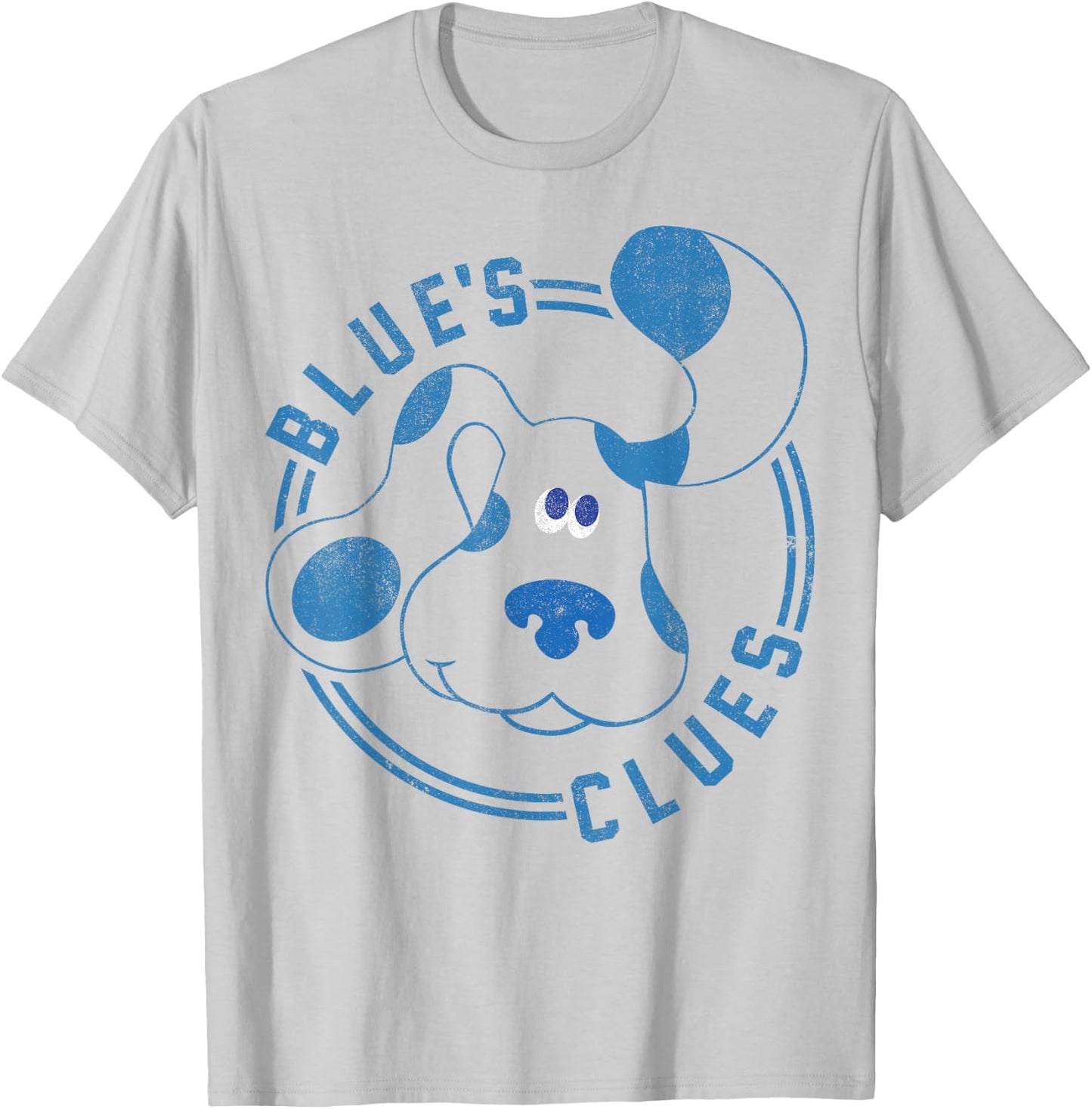 Blue's Clues Blue Big Face Portrait T-Shirt - T-Shirt | Ash