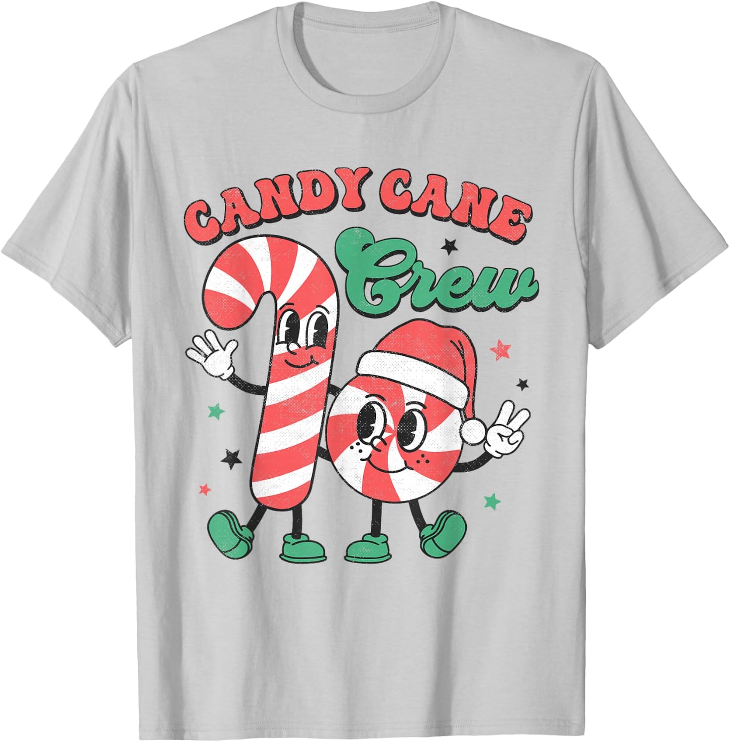 Candy Cane Crew Christmas Xmas Love Candy Boys Girls Kids T-Shirt - T-Shirt | Ash