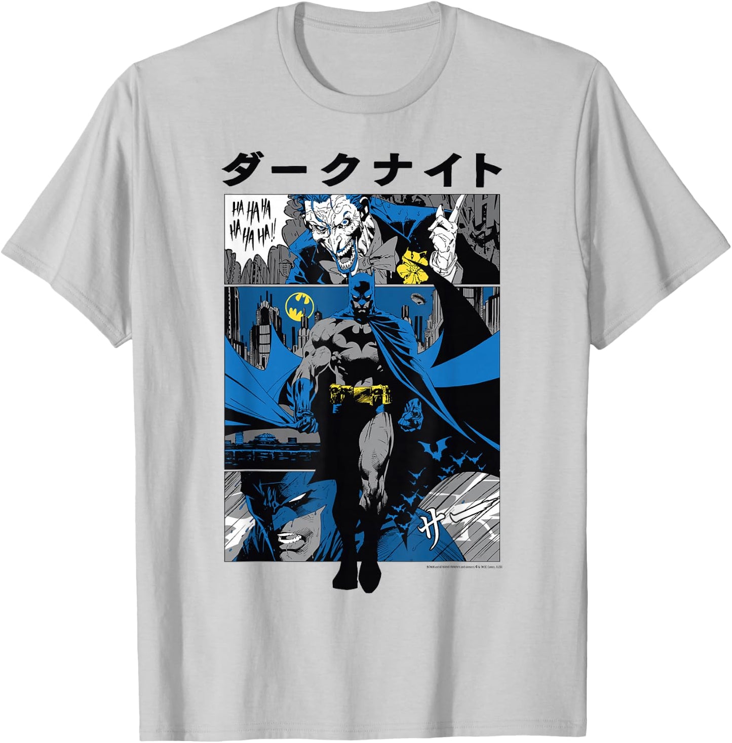 DC Comics Batman Kanji Comic Panels T-Shirt - T-Shirt | Ash