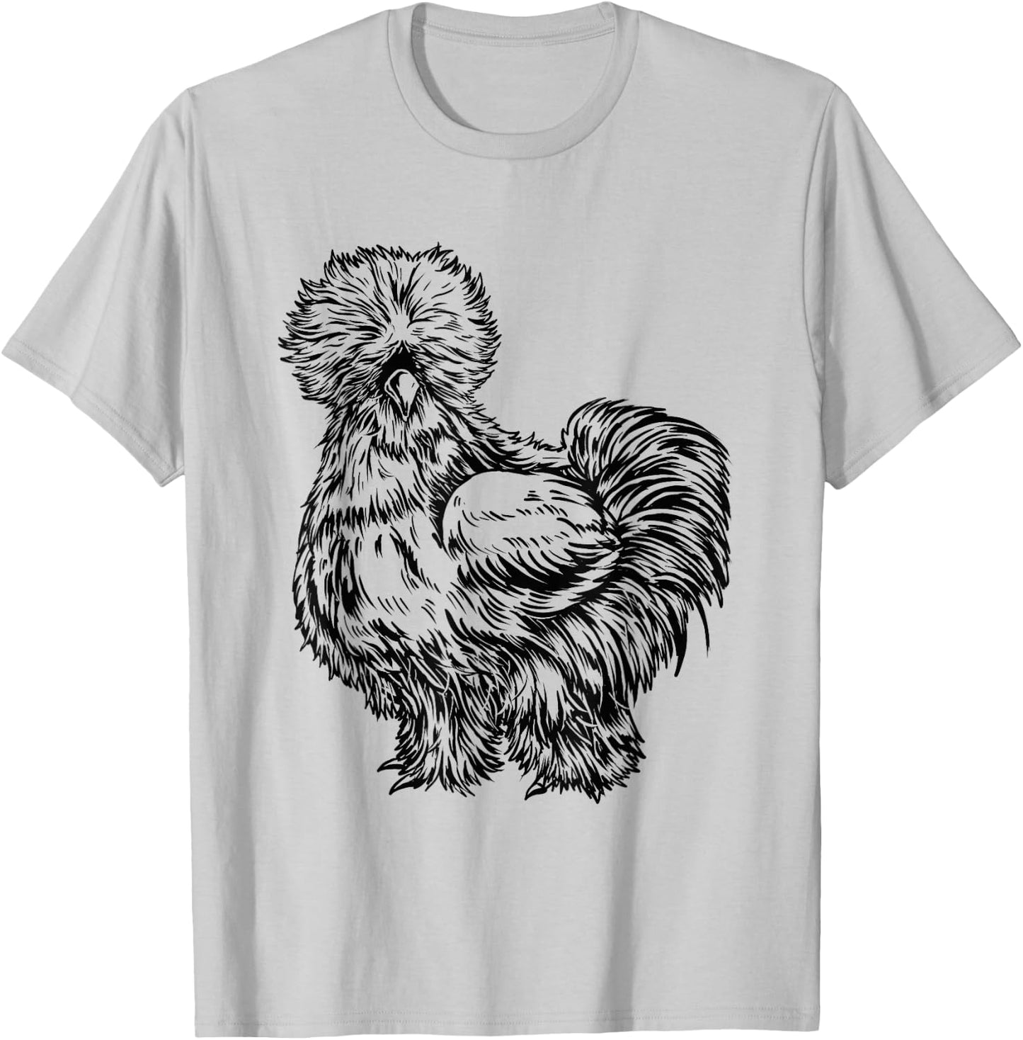 Silkie Chicken T-Shirt - T-Shirt | Ash