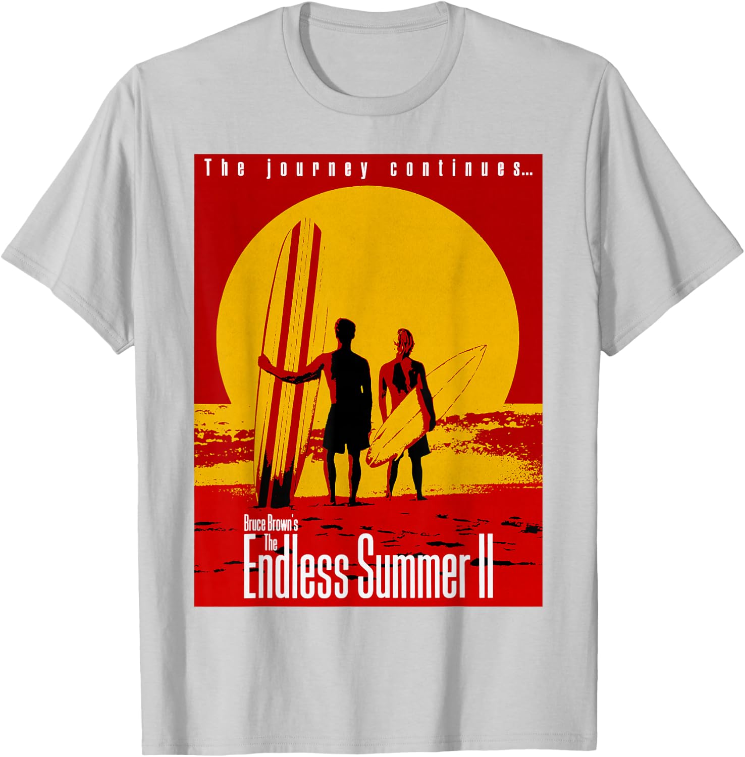 The Endless Summer II 1994 Vintage Surf Movie Poster T-Shirt - T-Shirt | Ash