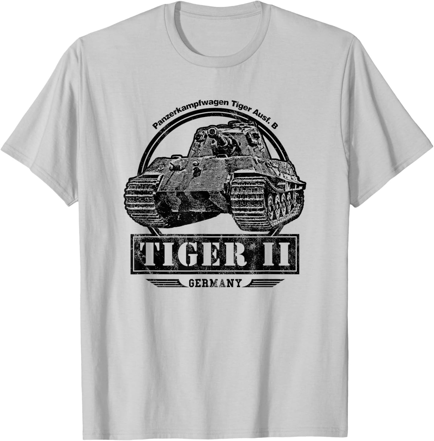 Tiger II - WW2 Tank T-Shirt - T-Shirt | Ash
