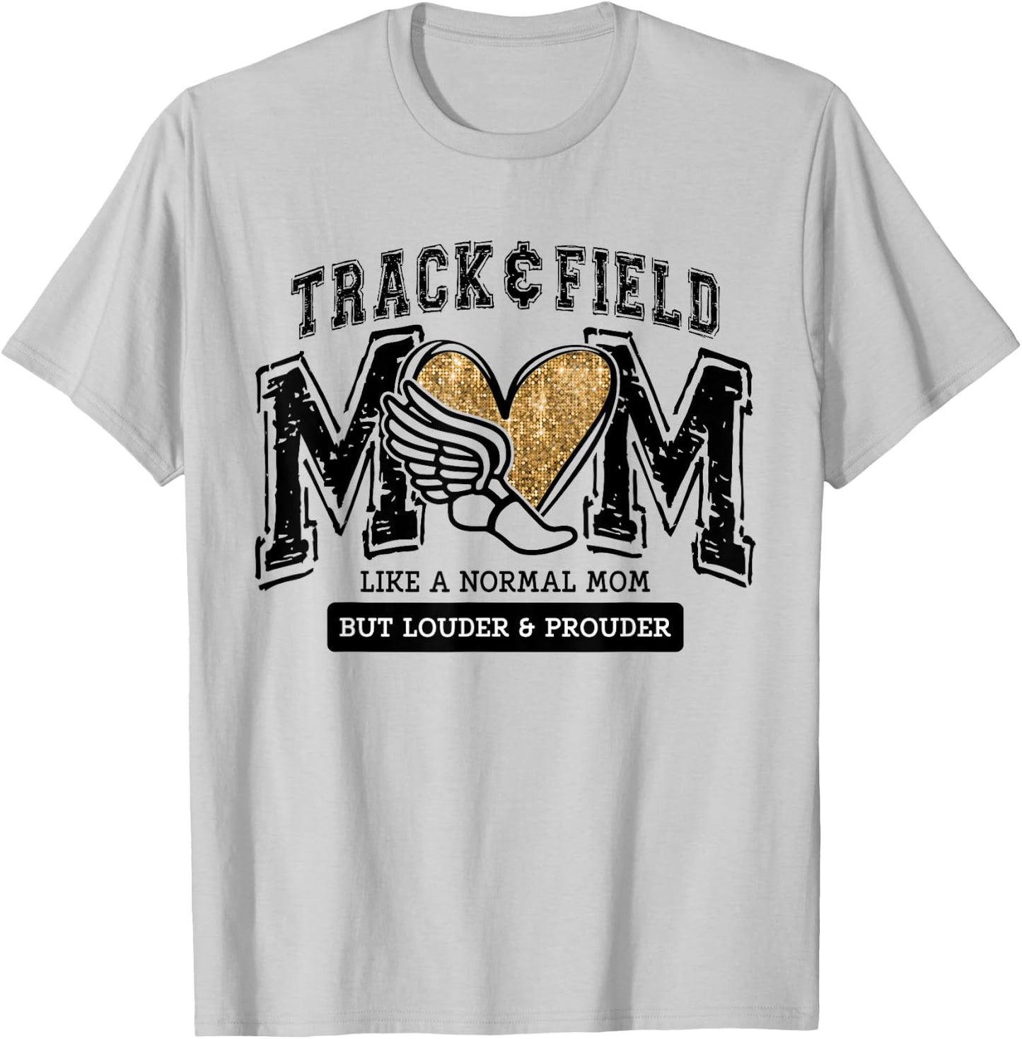 Loud Proud Track Mom Runner Track And Field Mama T-Shirt - T-Shirt | Ash