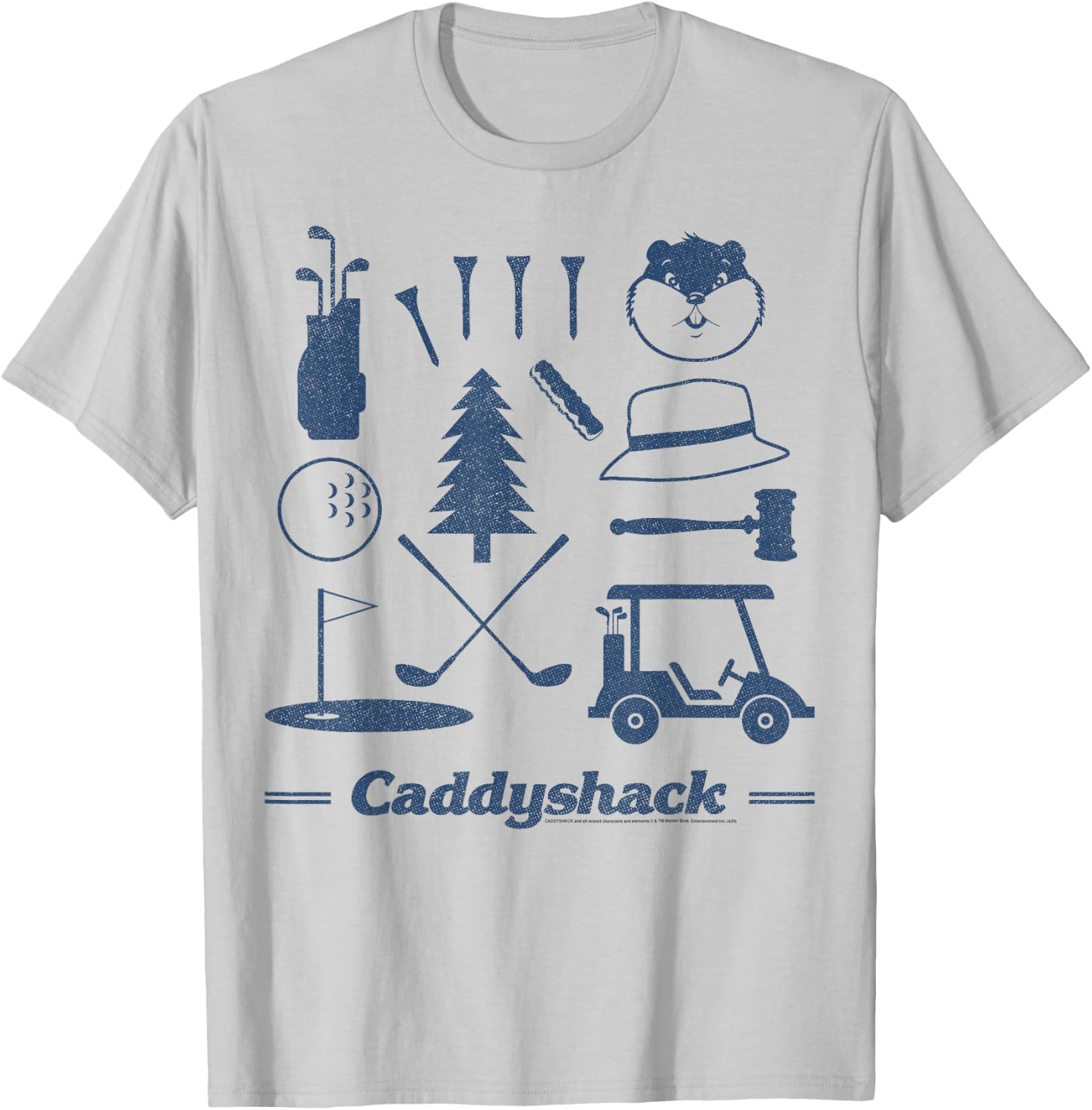 Caddyshack Icons T-Shirt - T-Shirt | Ash