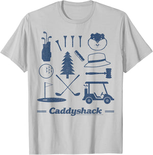 Caddyshack Icons T-Shirt - T-Shirt | Ash