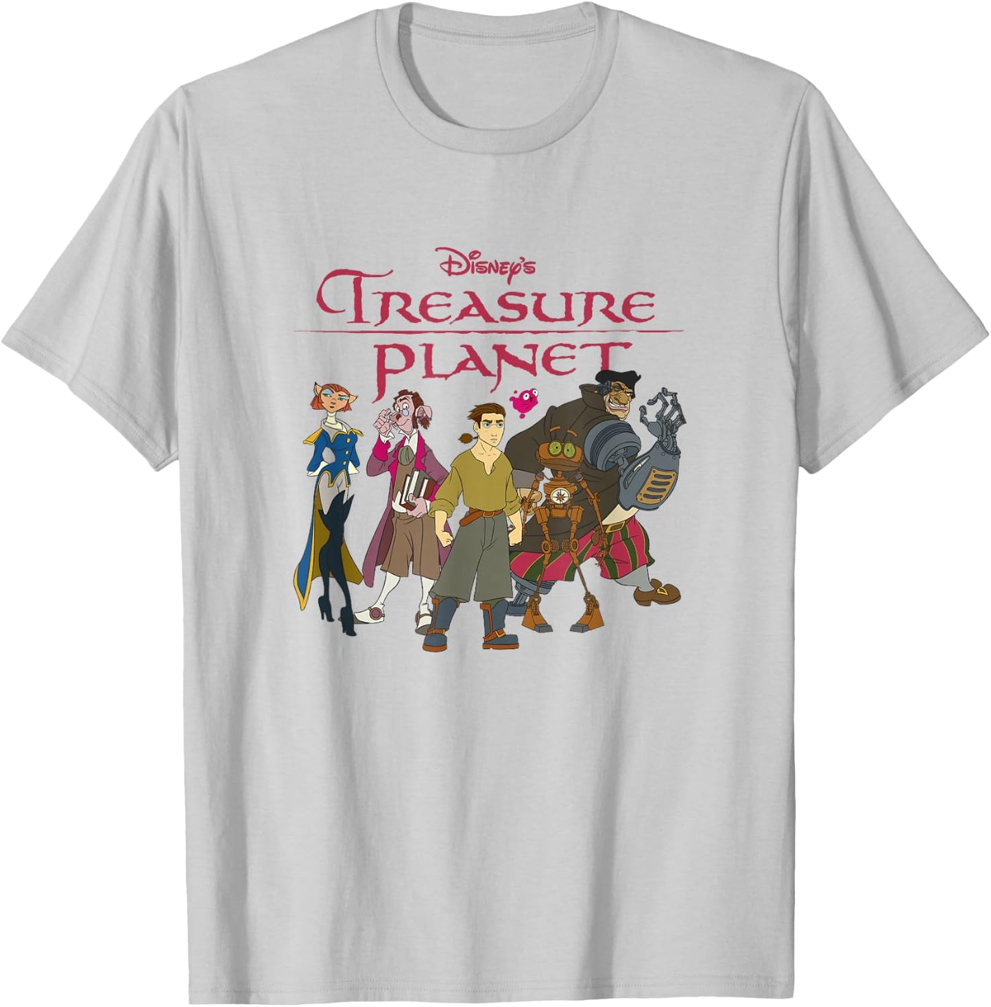 Disney Treasure Planet Vintage Movie Poster Group Shot T-Shirt - T-Shirt | Ash