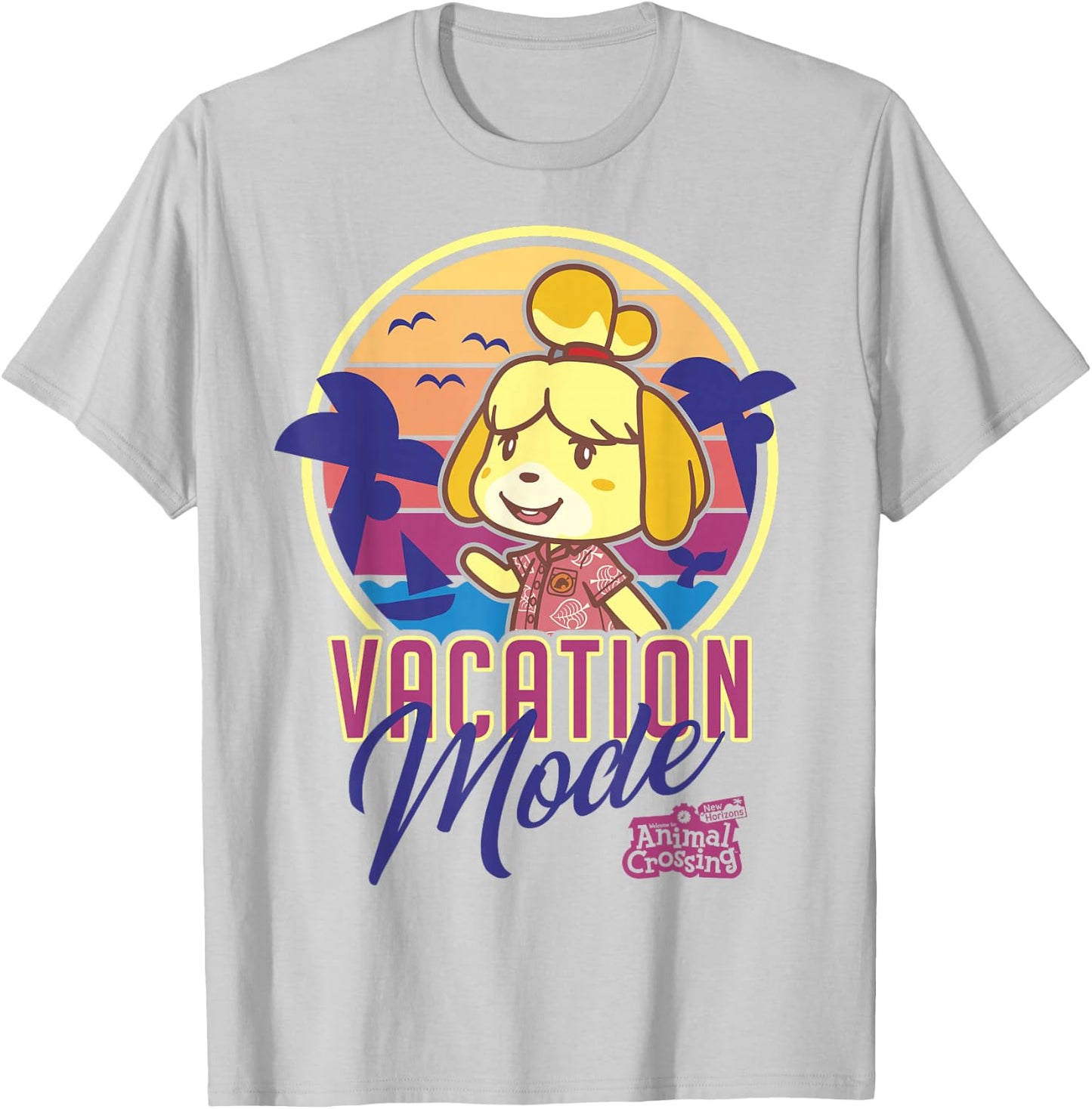 Animal Crossing: New Horizons Isabelle Vacation Mode Vintage T-Shirt - T-Shirt | Ash