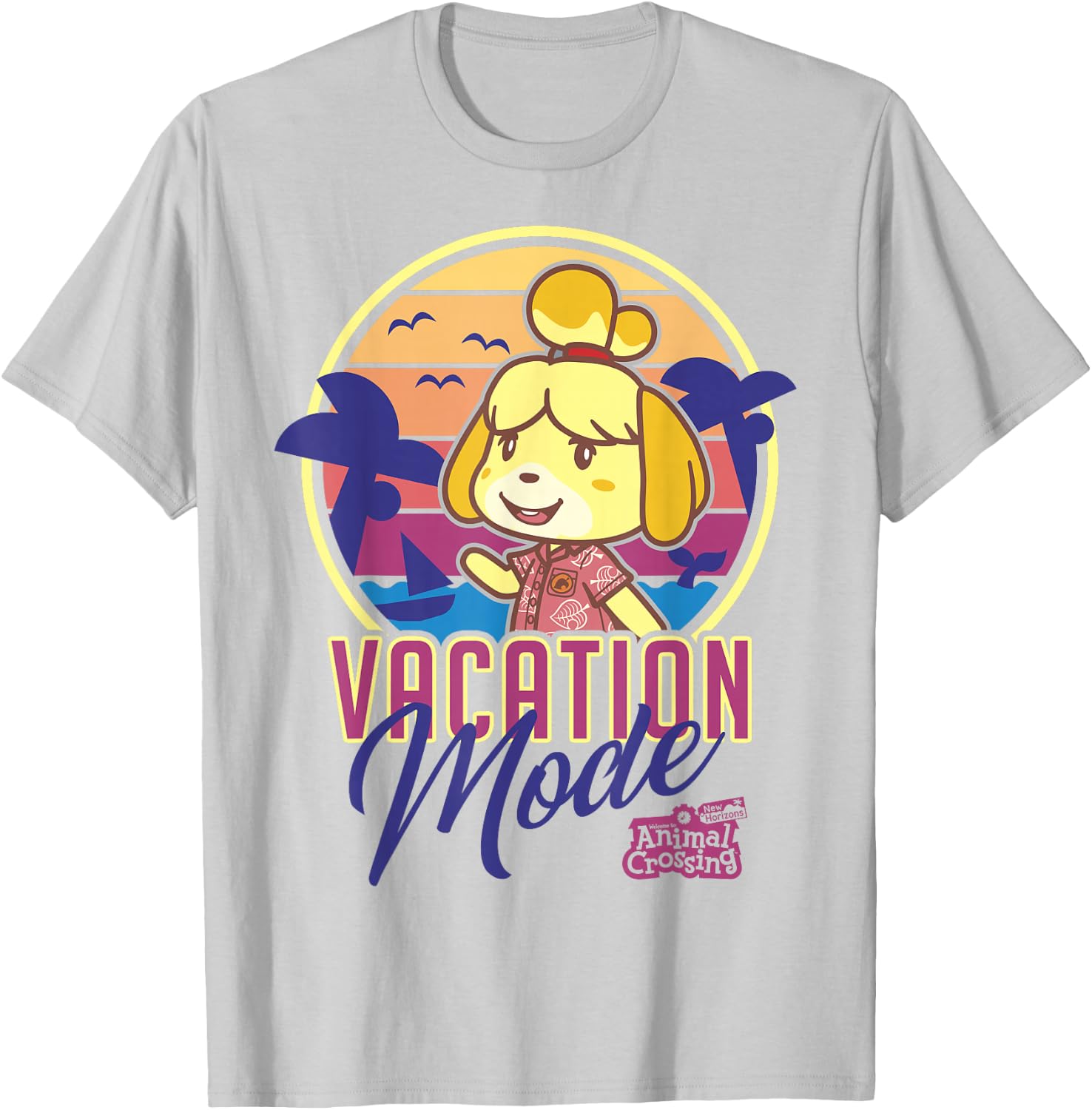 Animal Crossing: New Horizons Isabelle Vacation Mode Vintage T-Shirt - T-Shirt | Ash