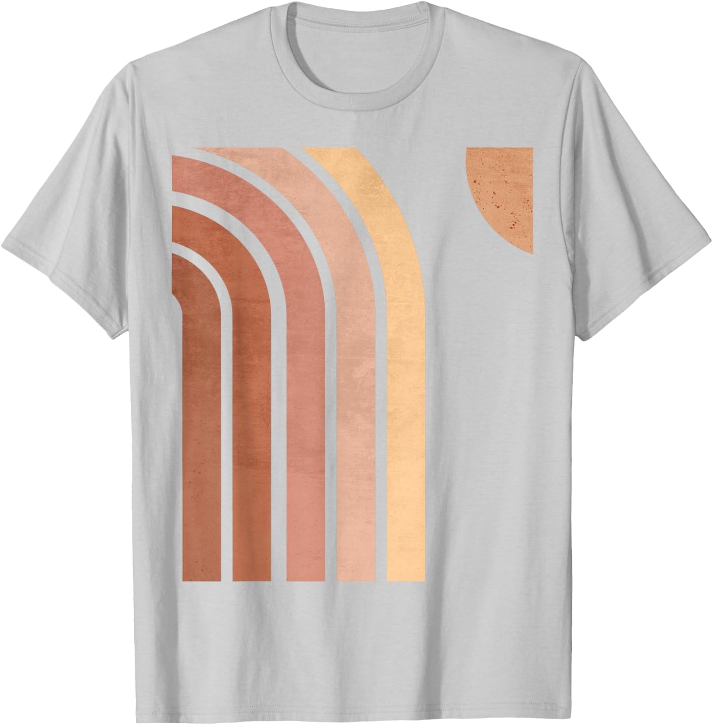 Bohemian Rainbow Art Abstract | Neutral Rainbow Colors T-Shirt - T-Shirt | Ash