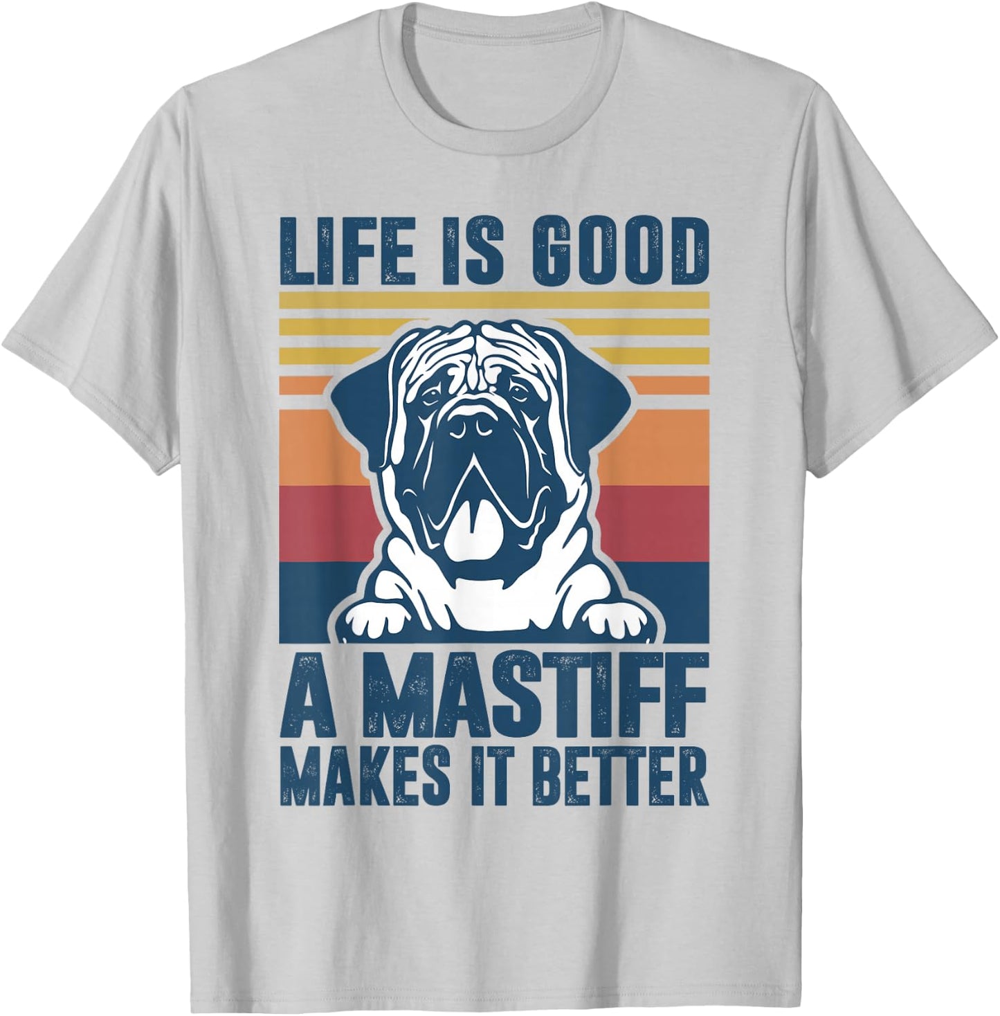 English Mastiff Gifts Men Mastiff Dog Dad Dog Mom T-Shirt - T-Shirt | Ash