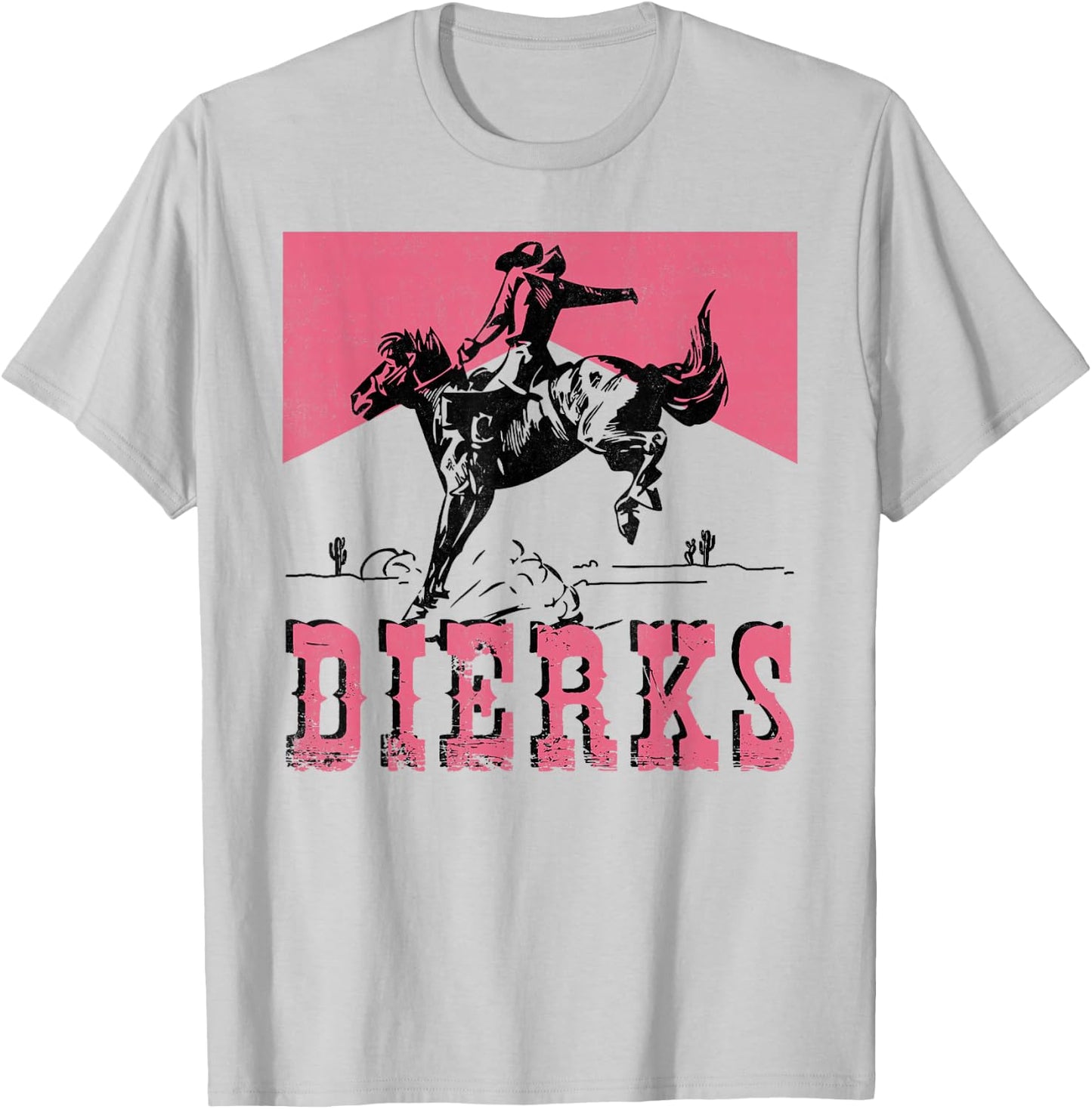 Dierks Cowboy Wild West Personalized, Dierks Birthday Idea T-Shirt - T-Shirt | Ash