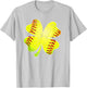 Funny Softball Shamrock St Patricks Day Softball Lover T-Shirt - T-Shirt | Ash