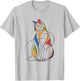 Minimalist Cat Outline Drawing One-Line Minimalism Cat Men Women Kids T-Shirt - T-Shirt | Ash