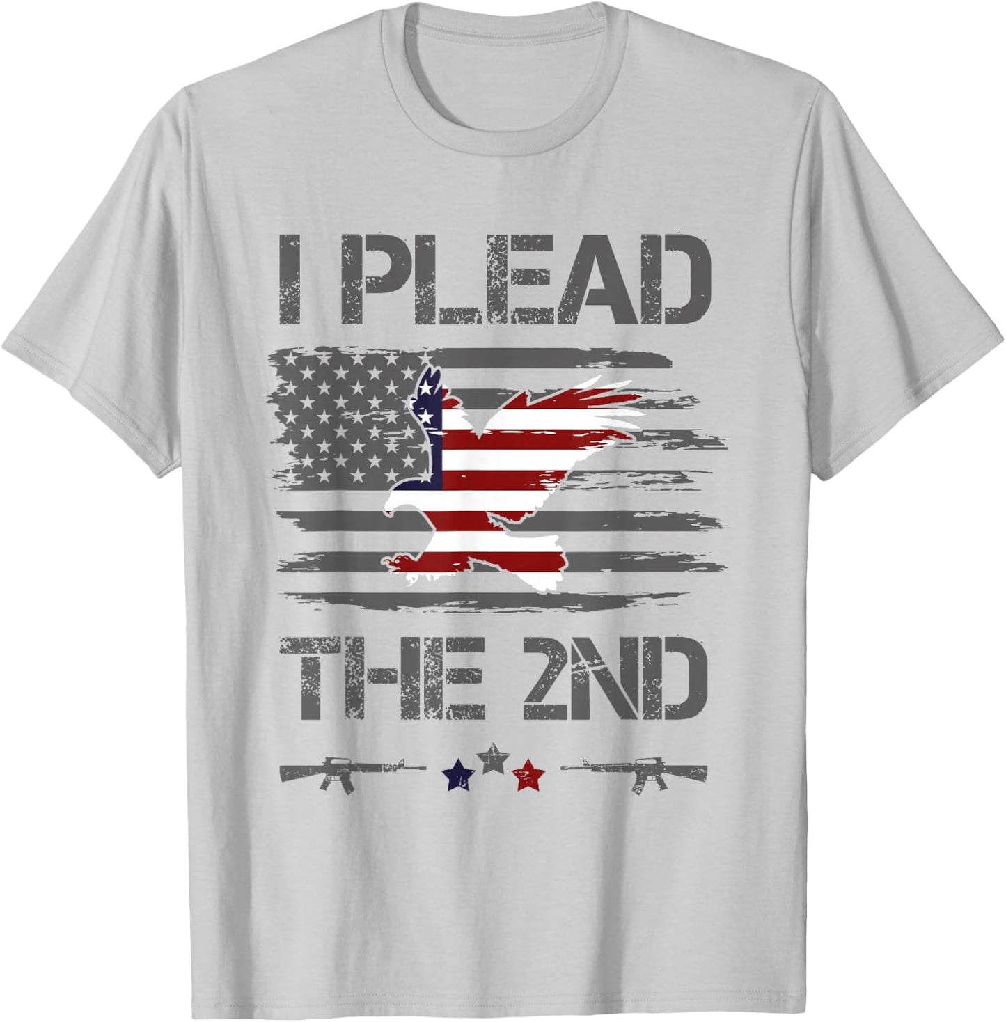 2nd Amendment I Plead The 2nd USA Flag Pro Gun Rights T-Shirt - T-Shirt | Ash