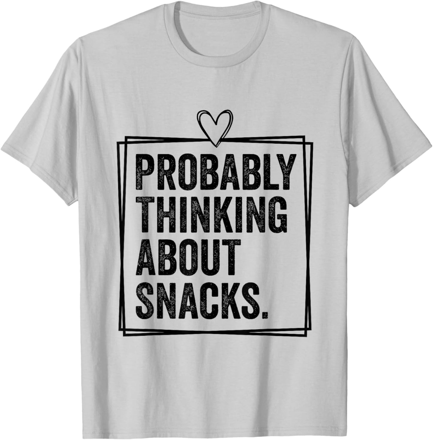 Probably Thinking About Snacks Funny Snacks Lovers Kids T-Shirt - T-Shirt | Ash