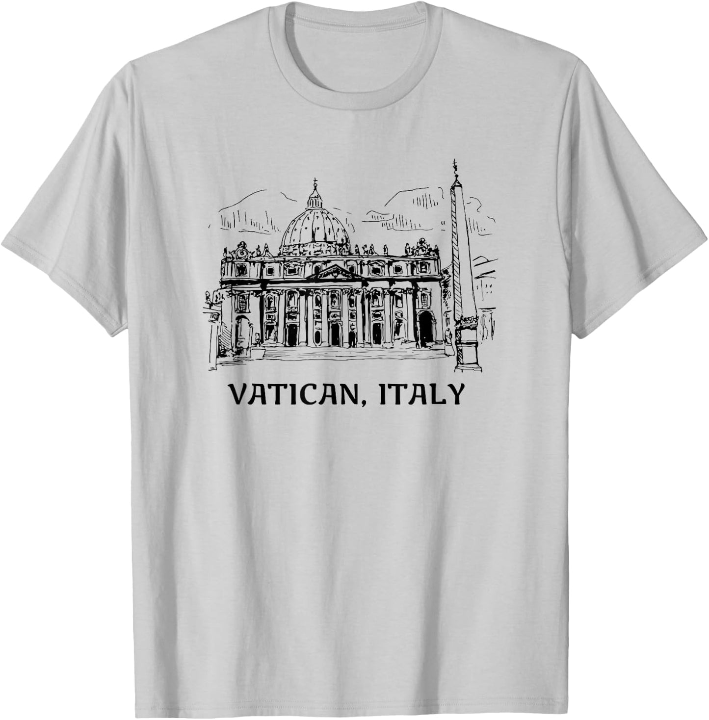 Tee4One Travel Vacation Countries Vatican City Italy Summer Travel T-Shirt - T-Shirt | Ash